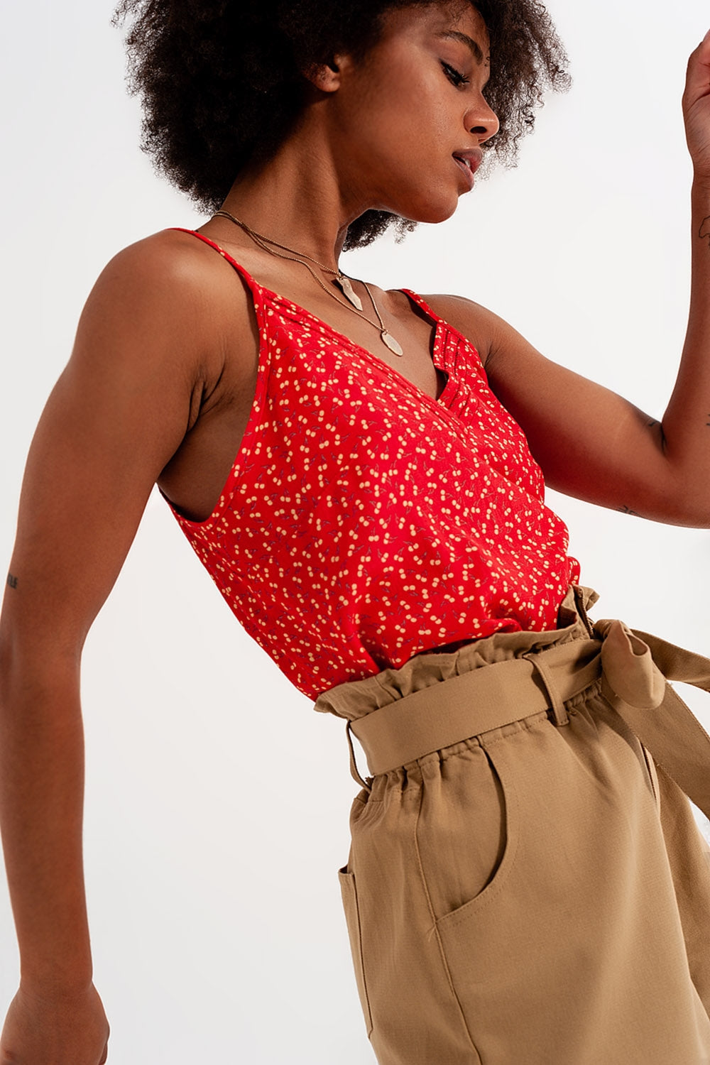 Regina Cherry Top in Red