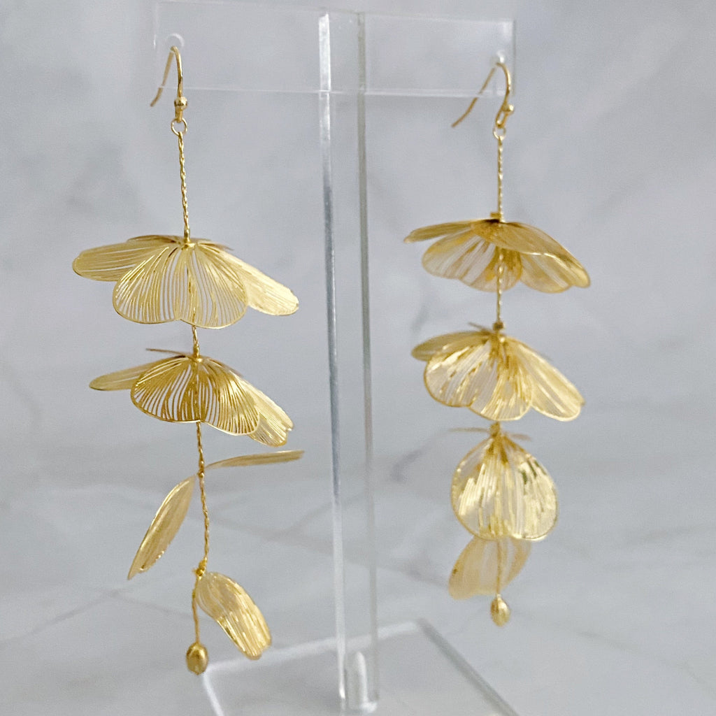 Yesenia Filigree Flower Drop Earrings