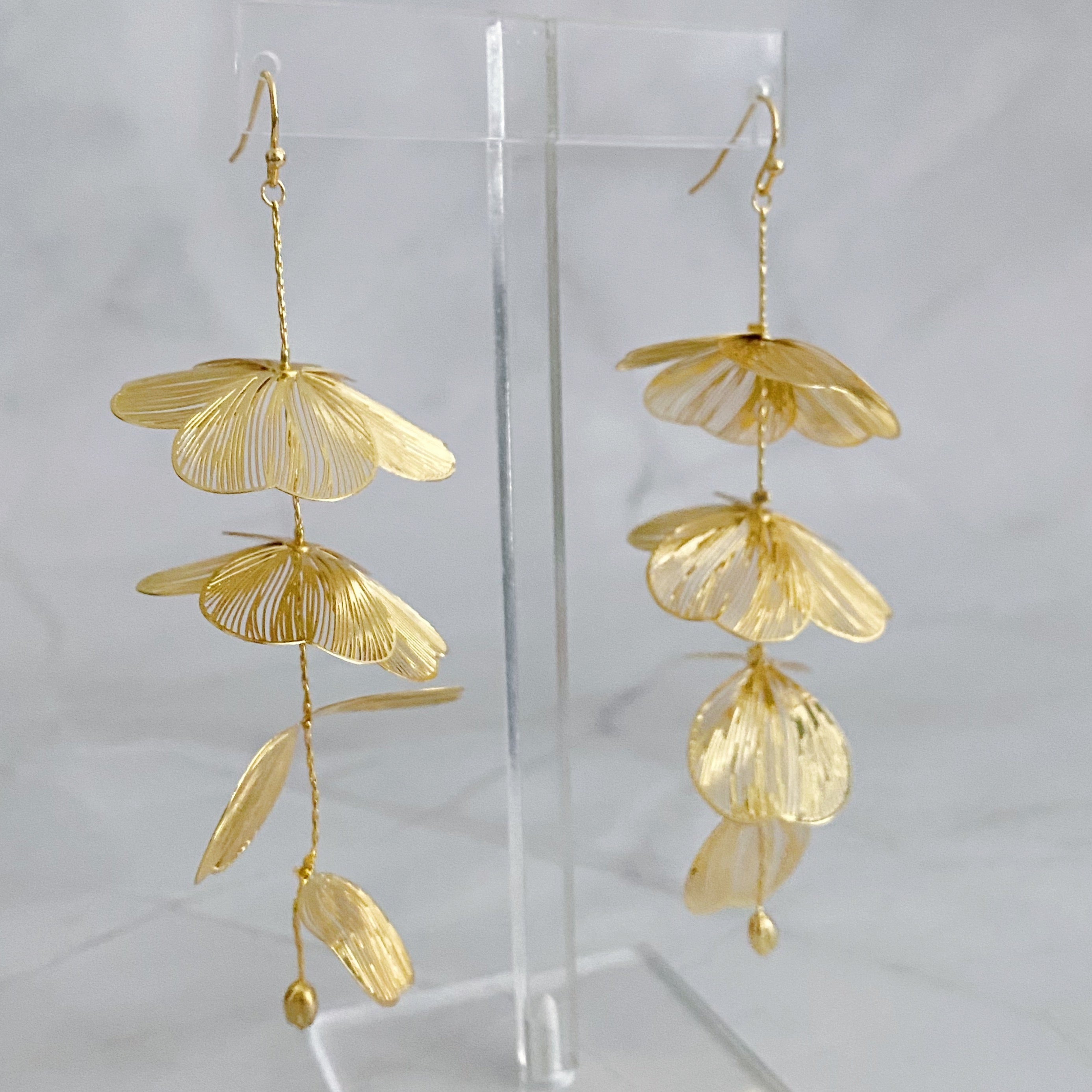 Yesenia Filigree Flower Drop Earrings