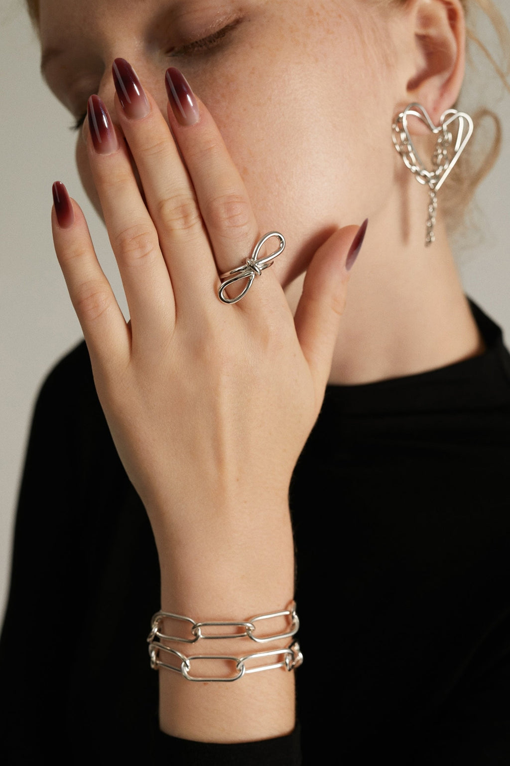 Berry Cocoa Drip Press-On Nails