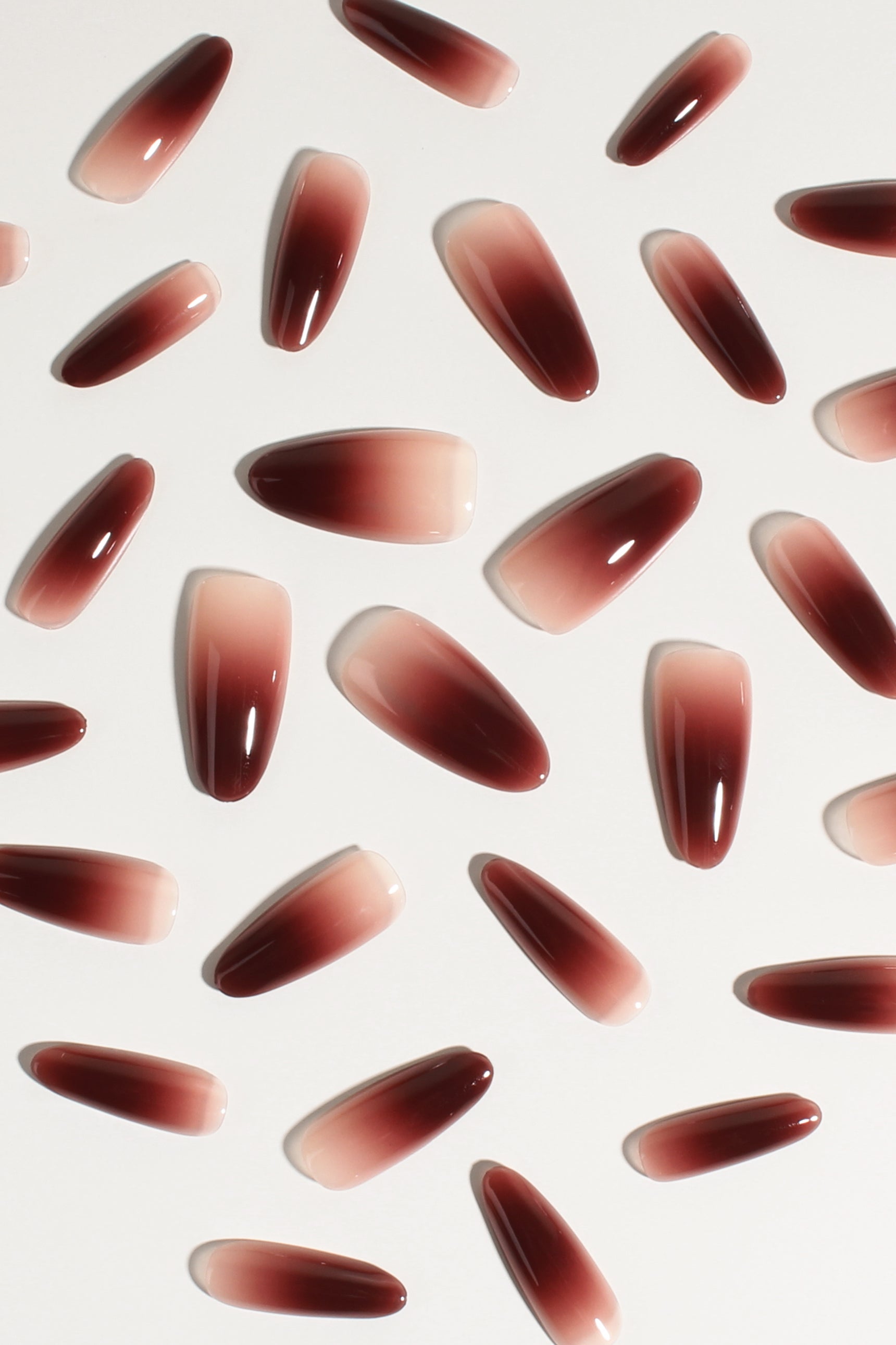 Berry Cocoa Drip Press-On Nails