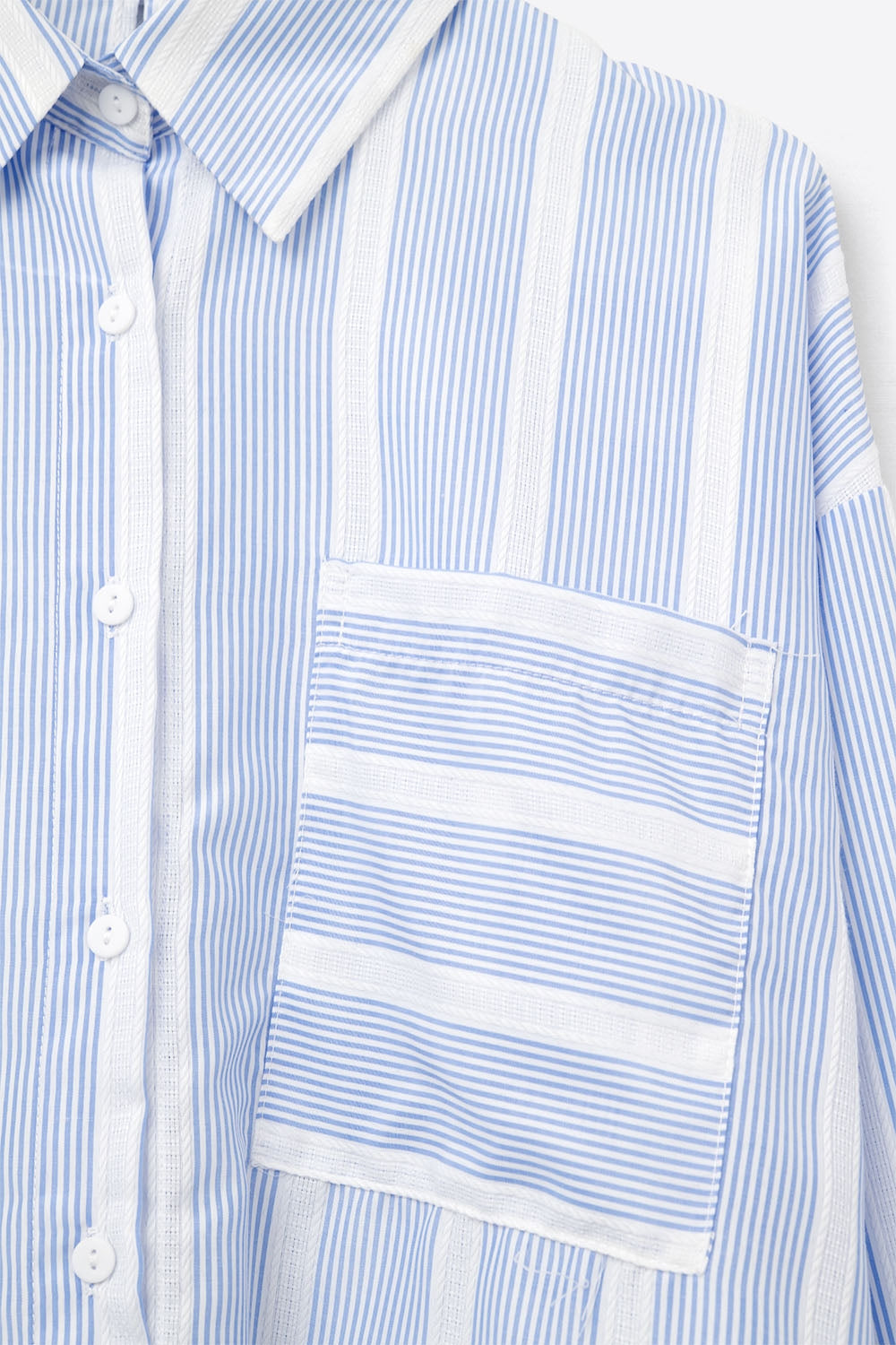 Jane Oversized Striped Shirt with Back Ties