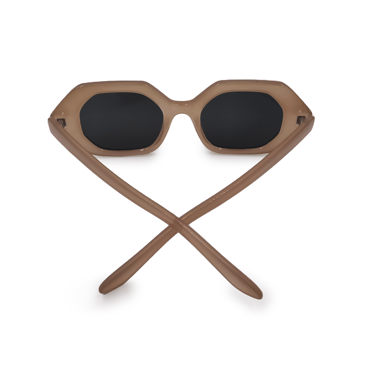 Jovana Geometric Sunglasses in Nude