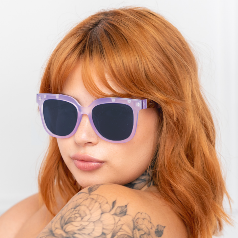 Coco Lilac Wayfarer Sunglasses