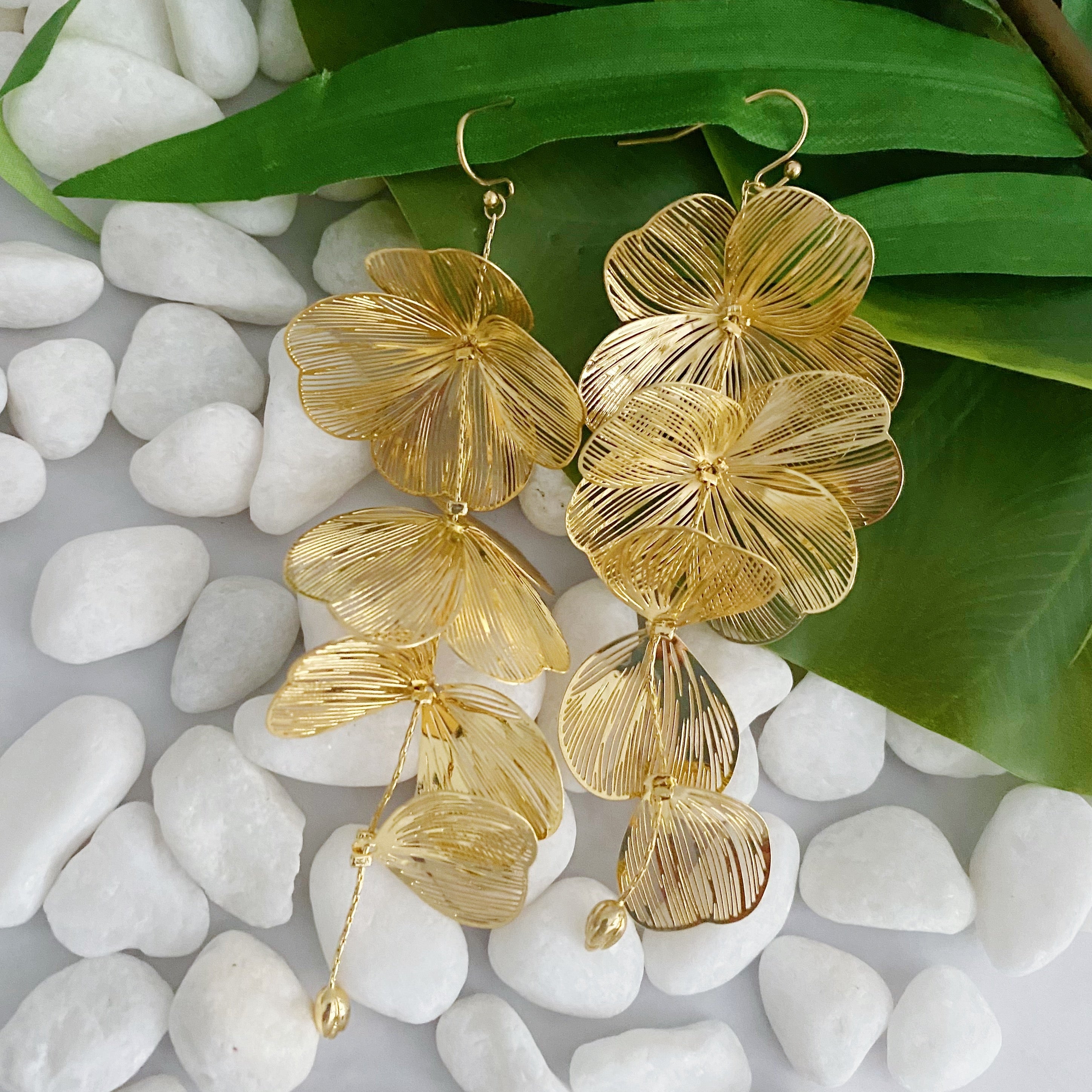 Yesenia Filigree Flower Drop Earrings