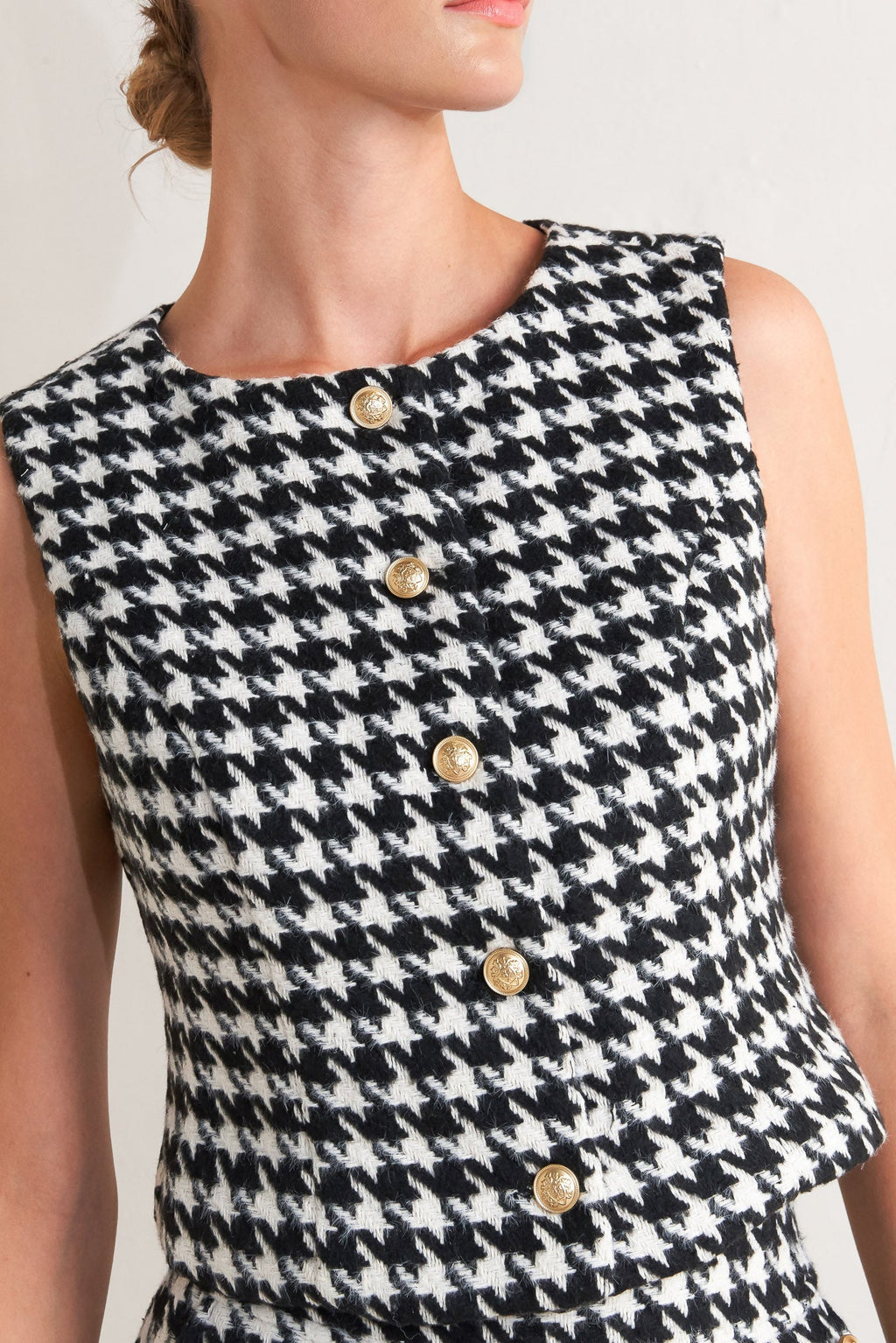 Chelsea Woven Houndstooth Vest