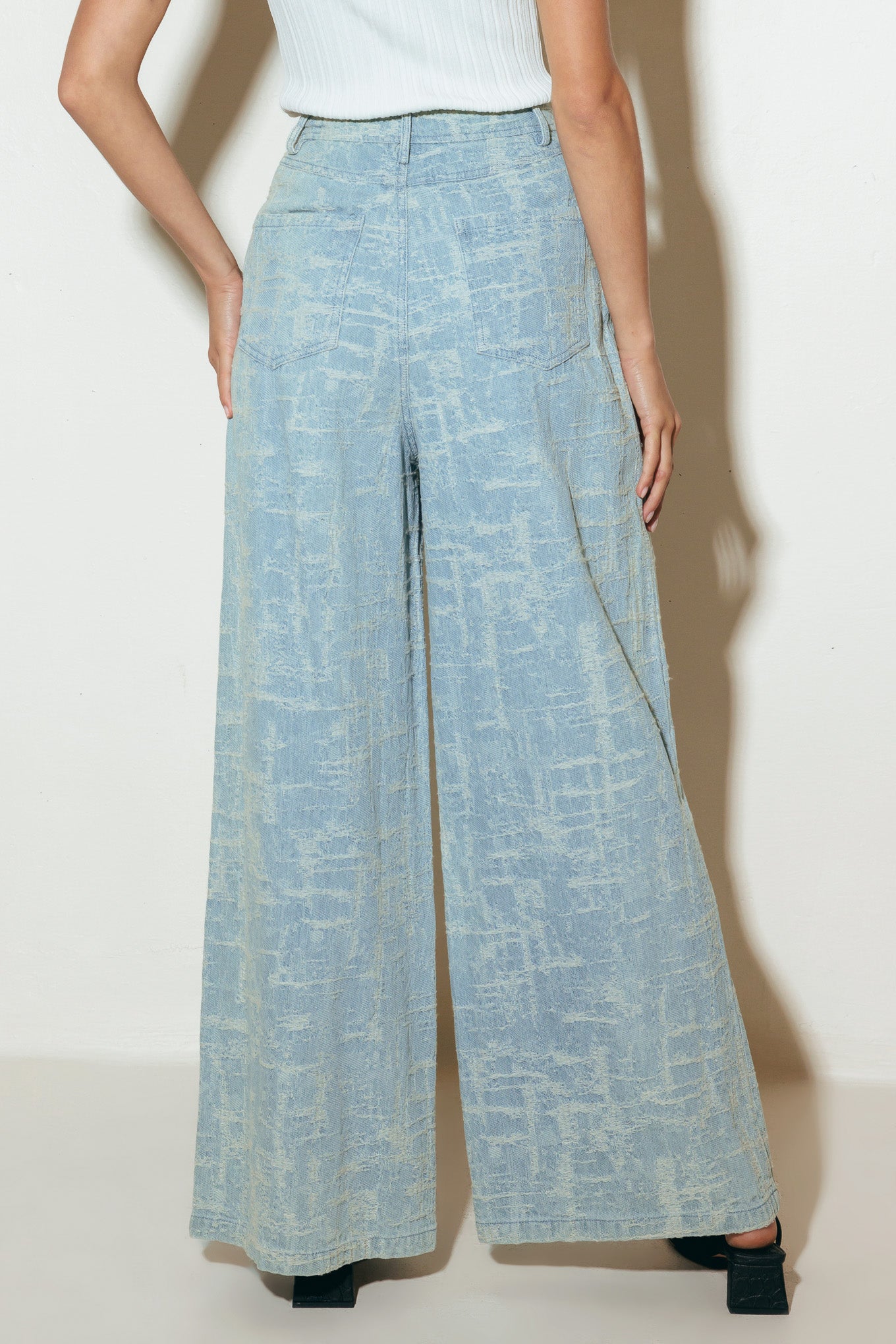 Adria Wide Leg Denim Pants