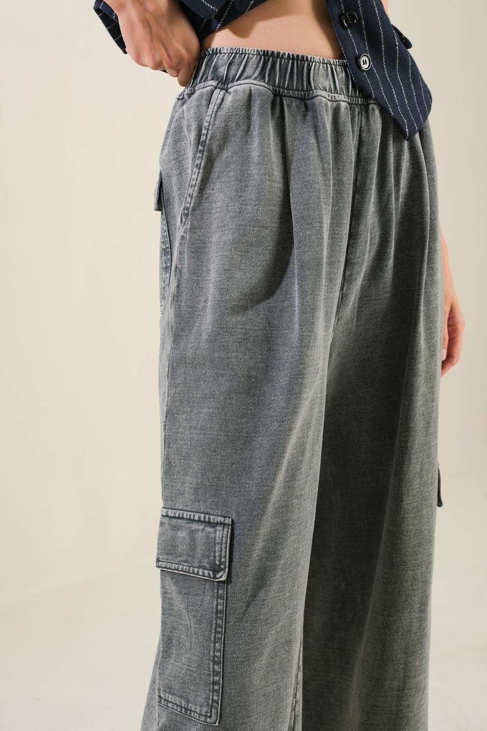 Kassidy Washed Knit Cargo Pants