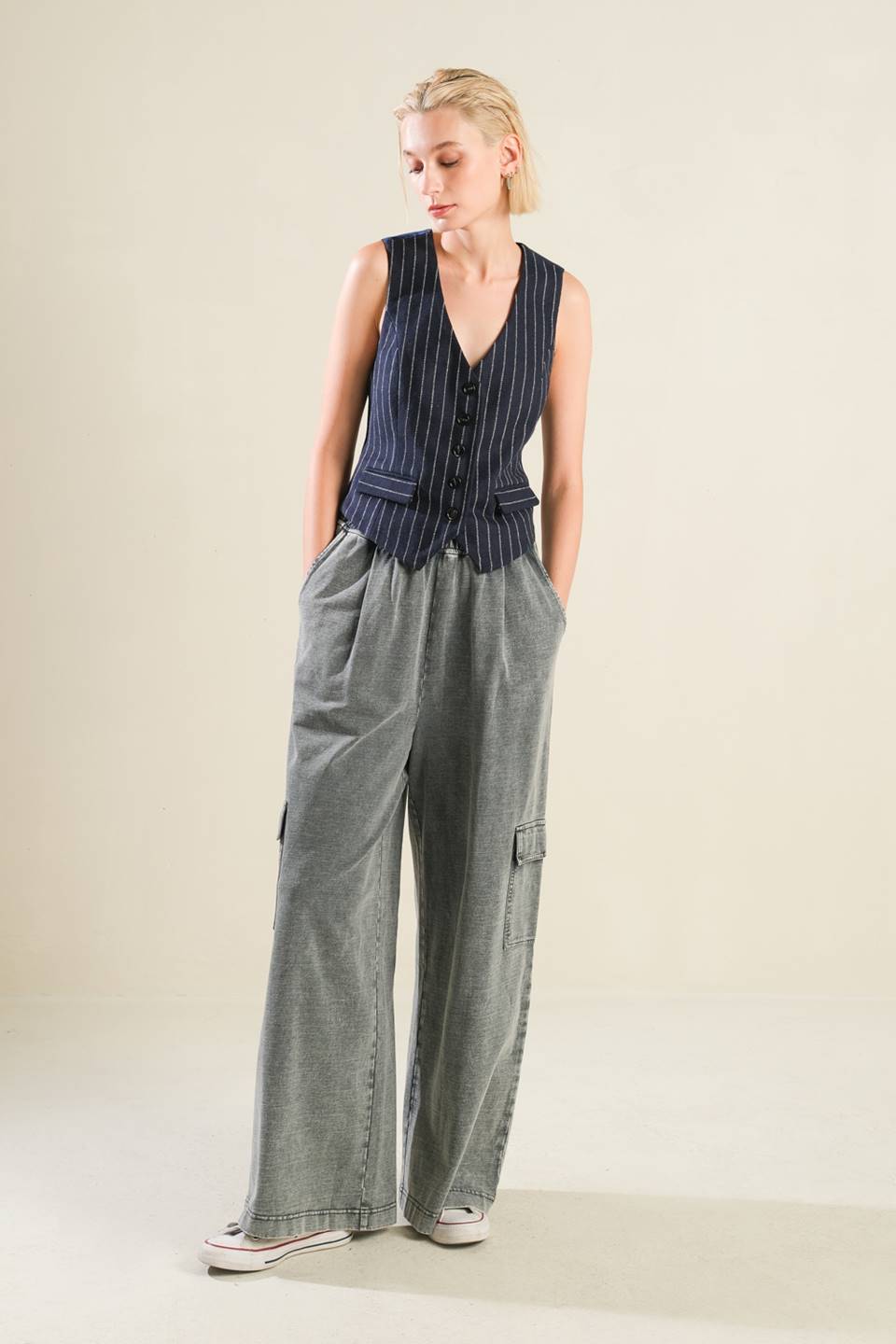 Kassidy Washed Knit Cargo Pants