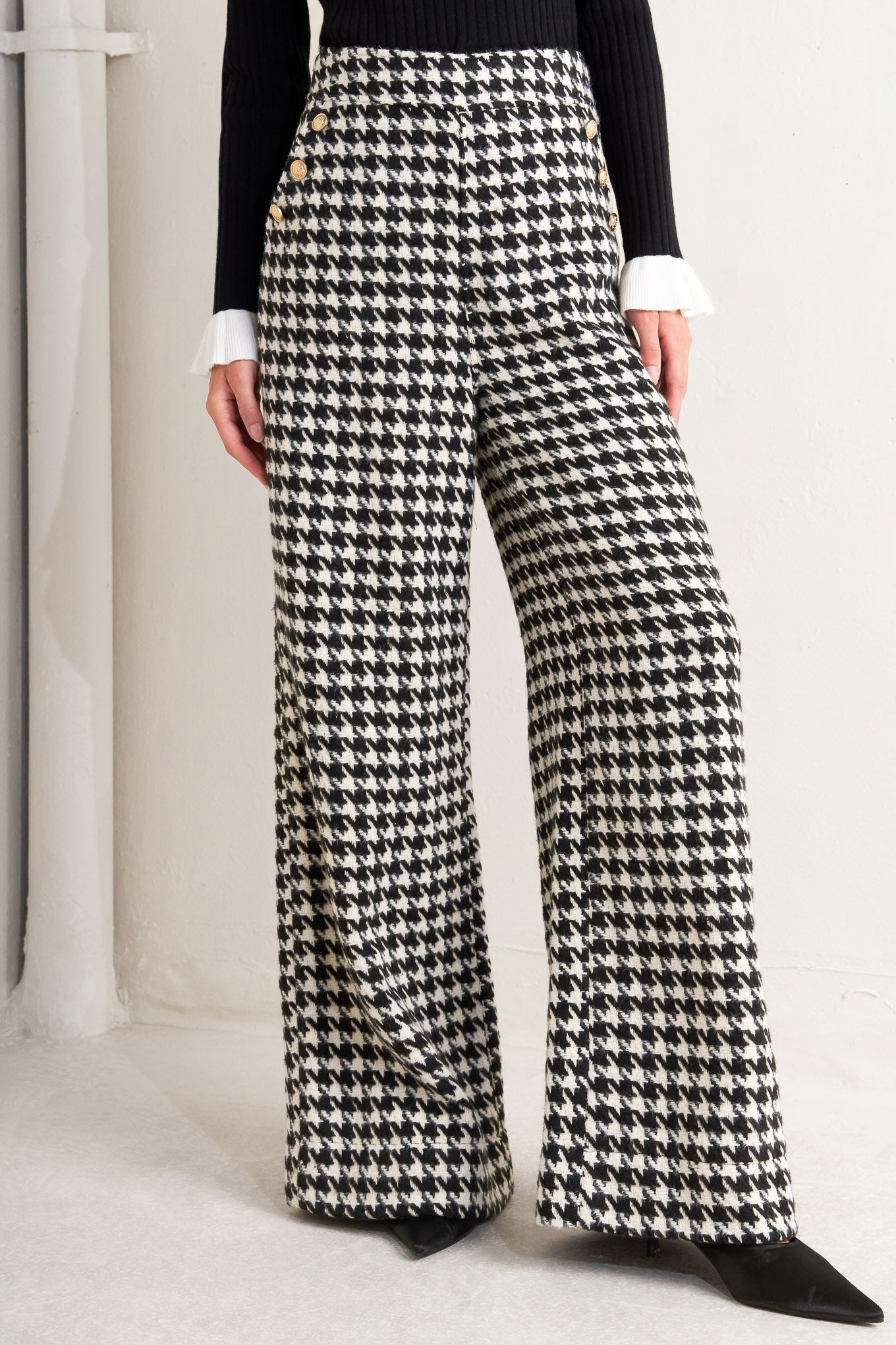 Chelsea Woven Houndstooth Pants