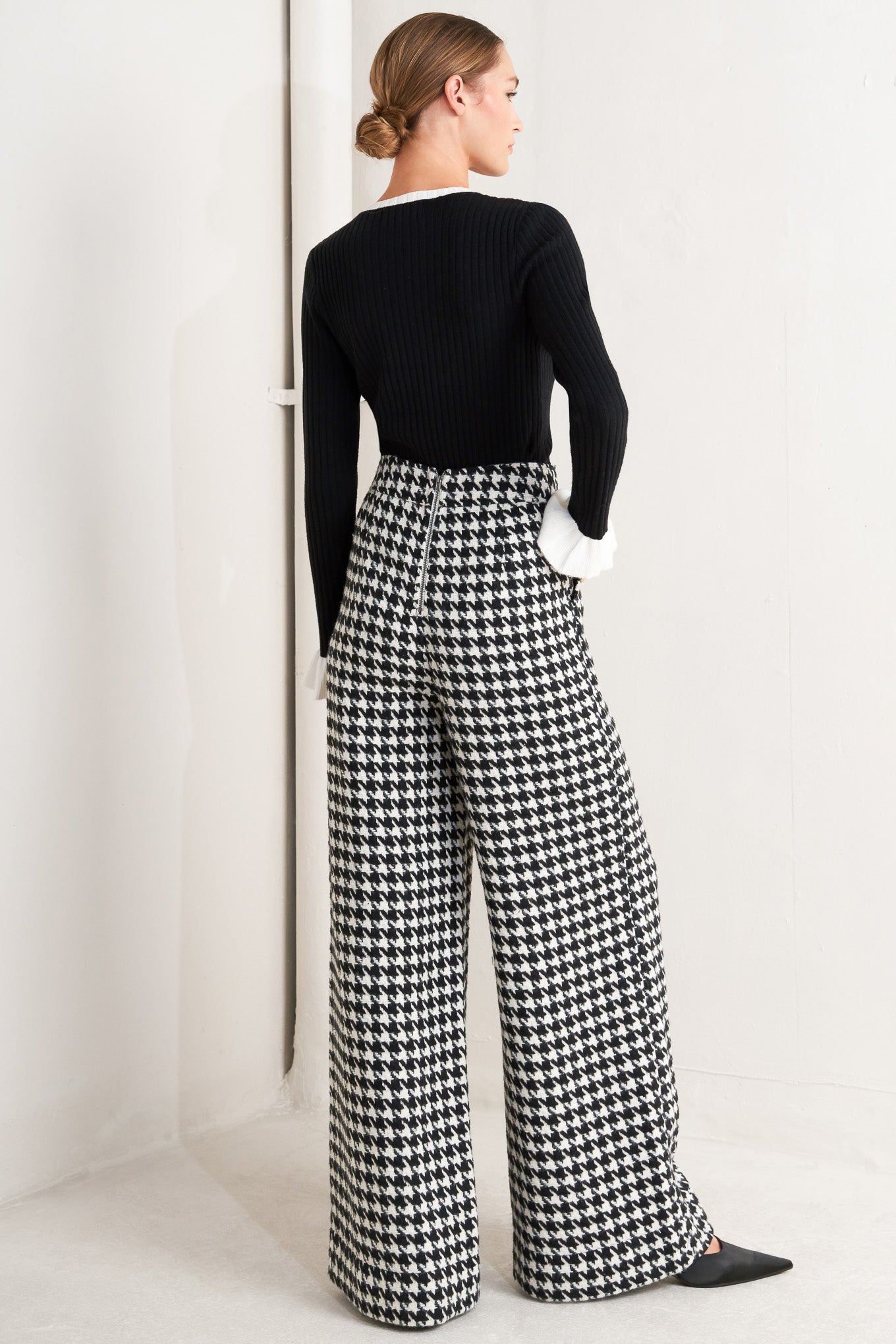 Chelsea Woven Houndstooth Pants