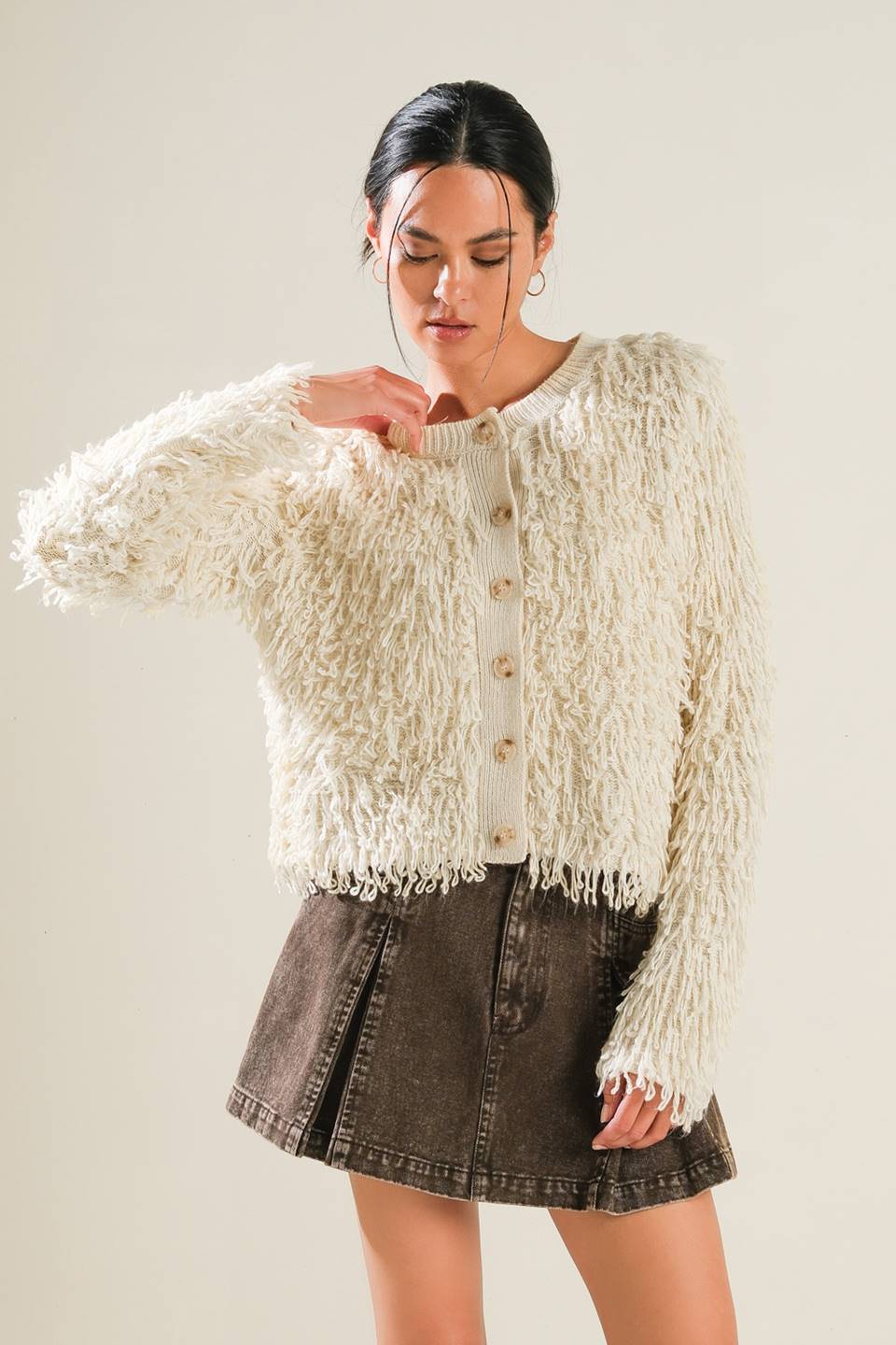 Alondra Textured Knit Cardigan