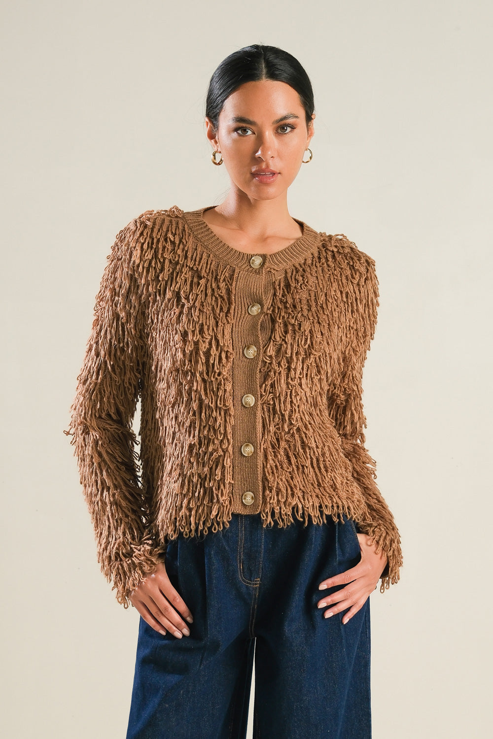 Alondra Textured Knit Cardigan