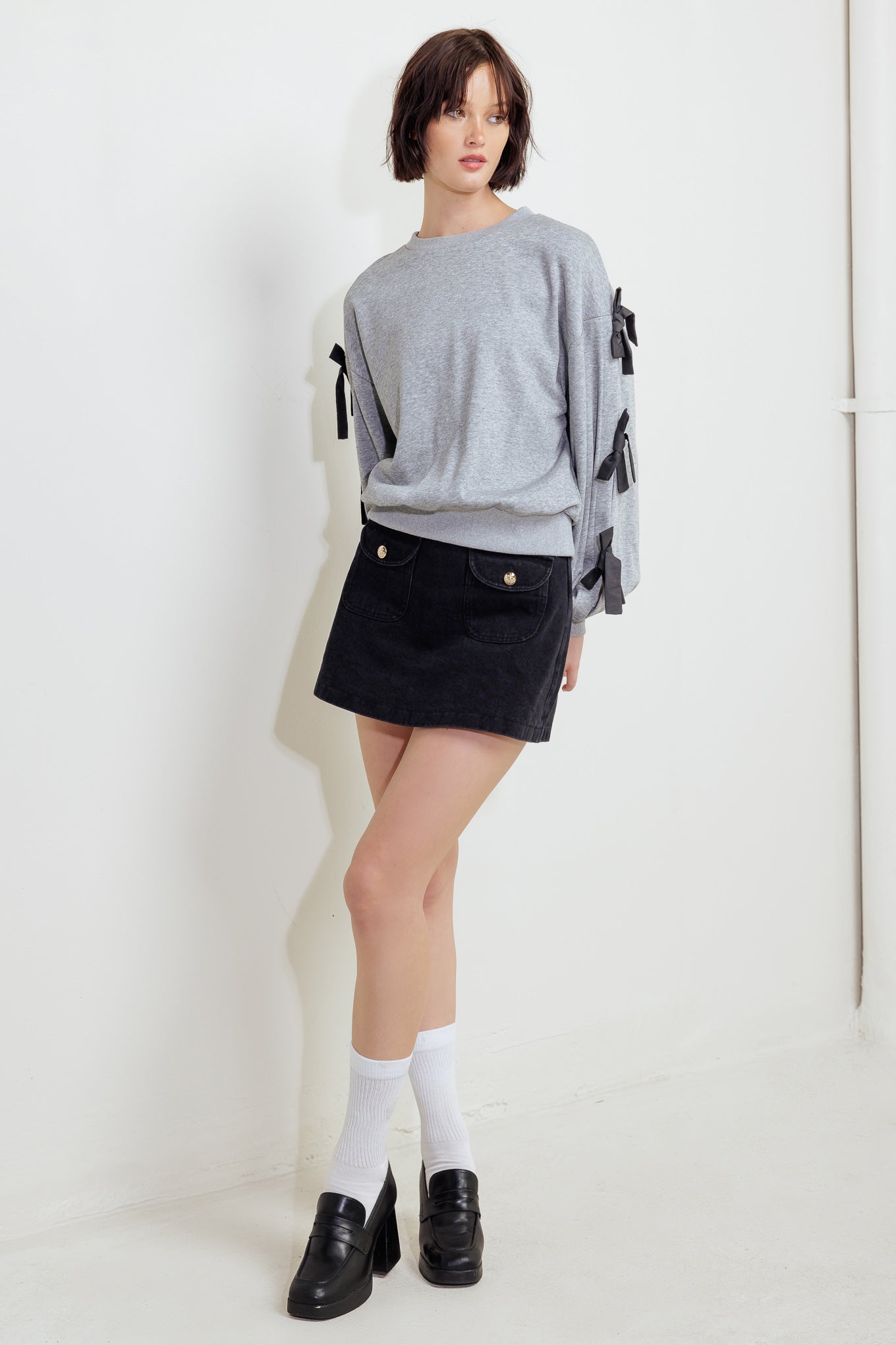 Bethany Bow Tie Sweatshirt