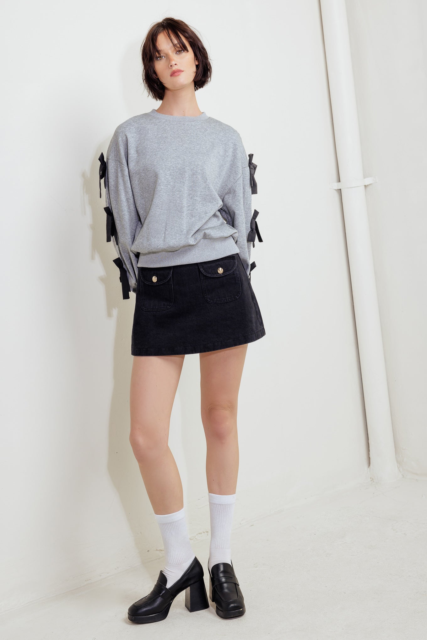 Bethany Bow Tie Sweatshirt