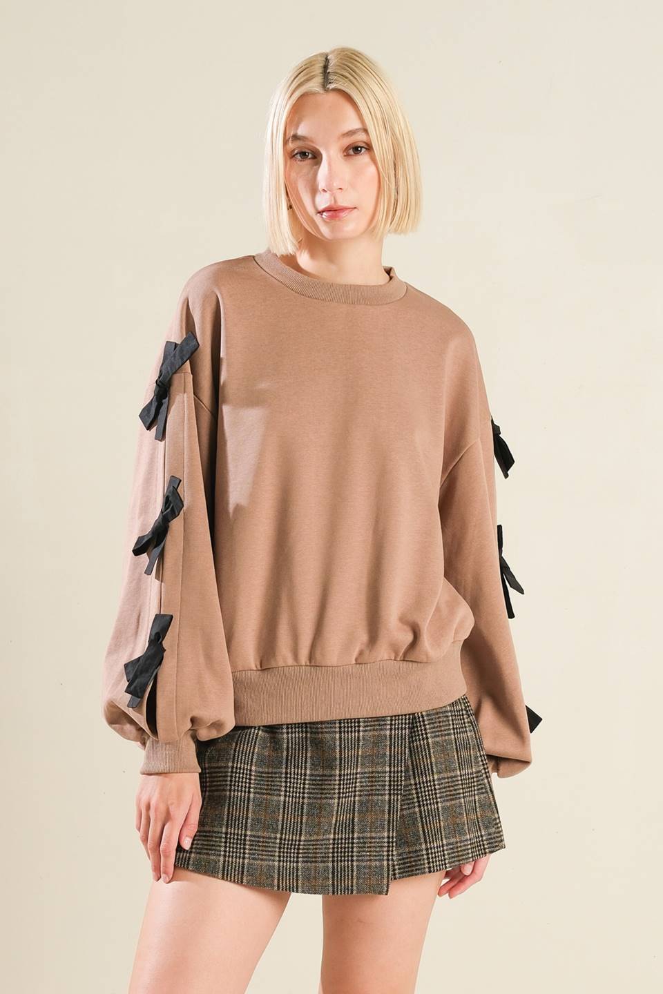 Bethany Bow Tie Sweatshirt