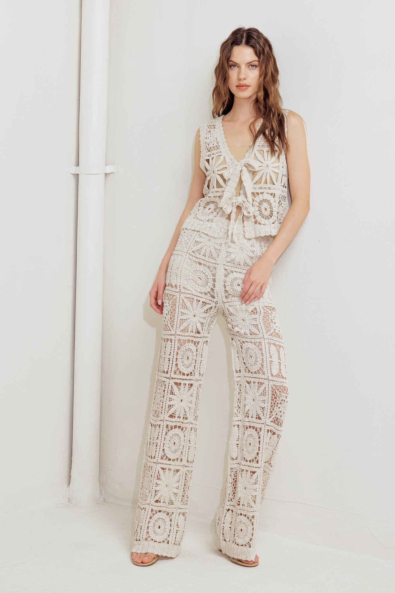 Elizabeth Crochet Vest and Pant Set