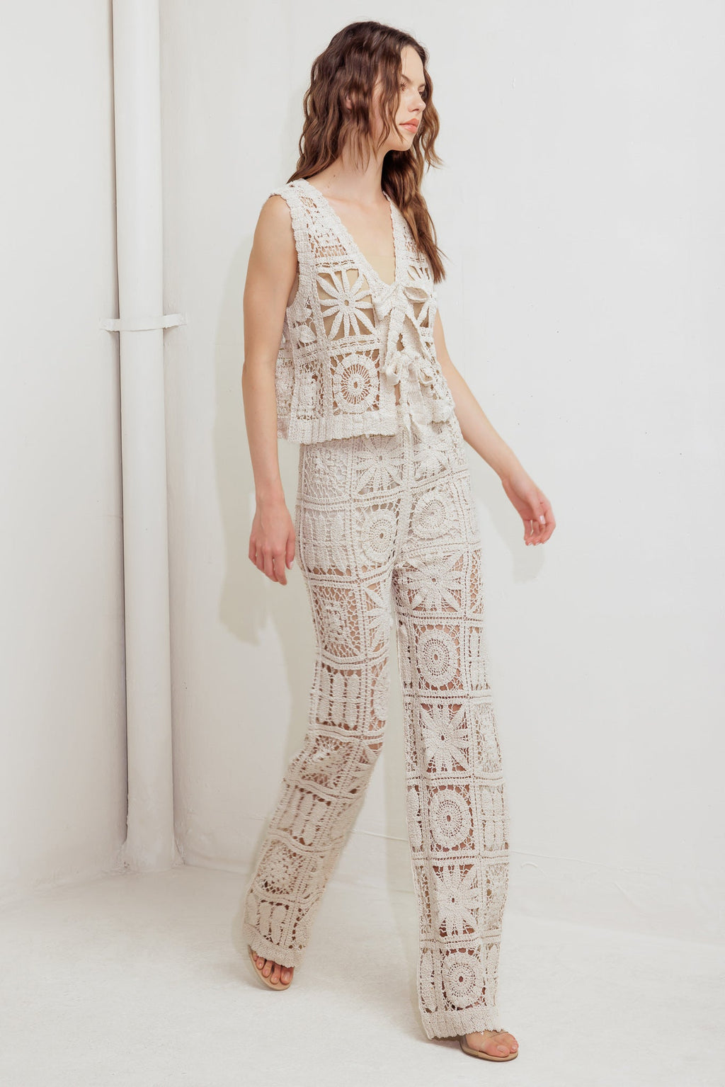 Elizabeth Crochet Vest and Pant Set