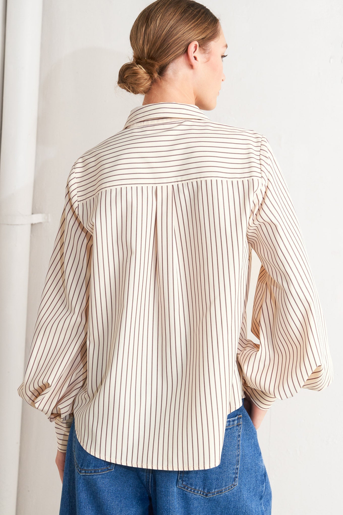 Dakota Pinstripe Woven Top
