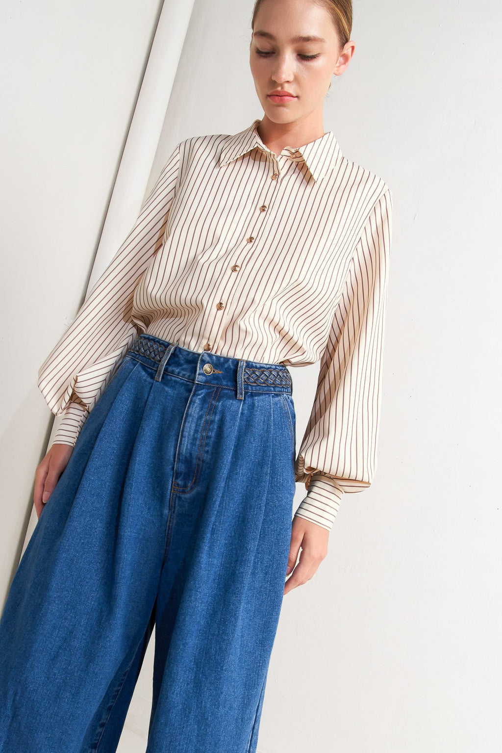 Dakota Pinstripe Woven Top