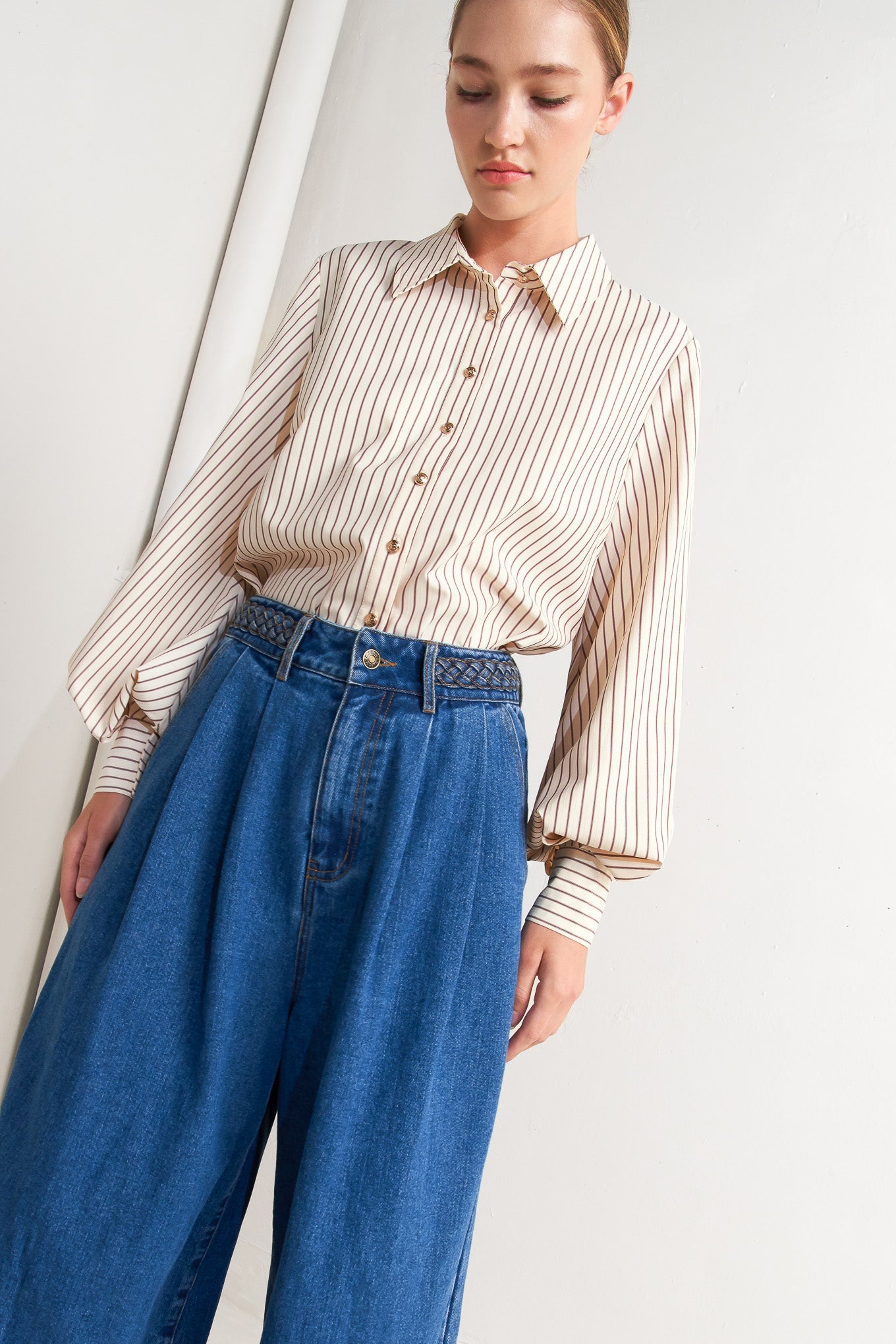 Dakota Pinstripe Woven Top