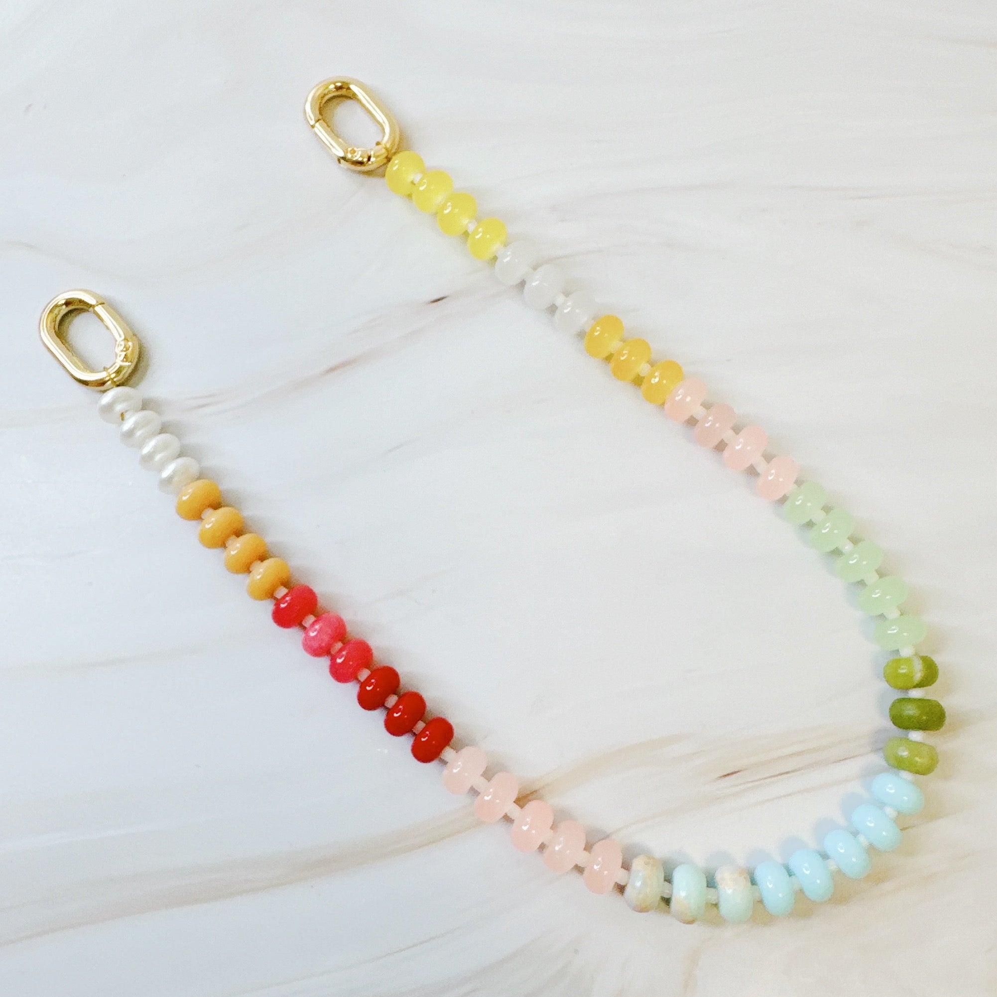 Rainbow Festival Stone Mix Bag Charm
