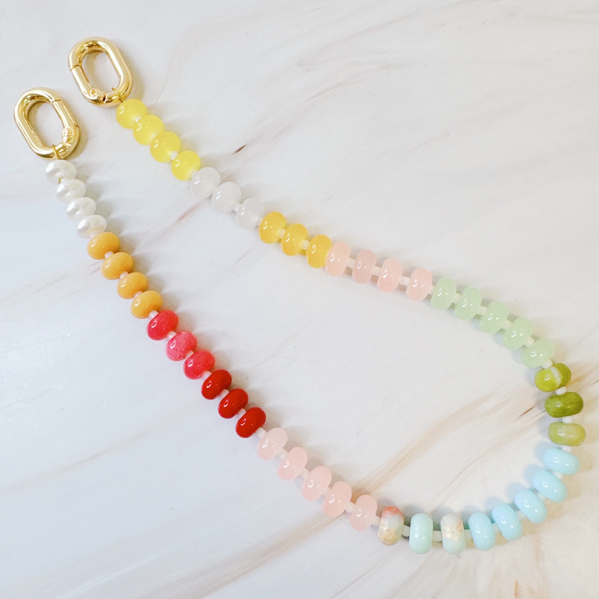 Rainbow Festival Stone Mix Bag Charm
