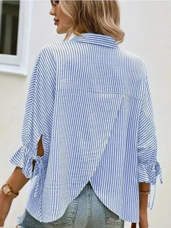 Leila Stripe V-neck Top