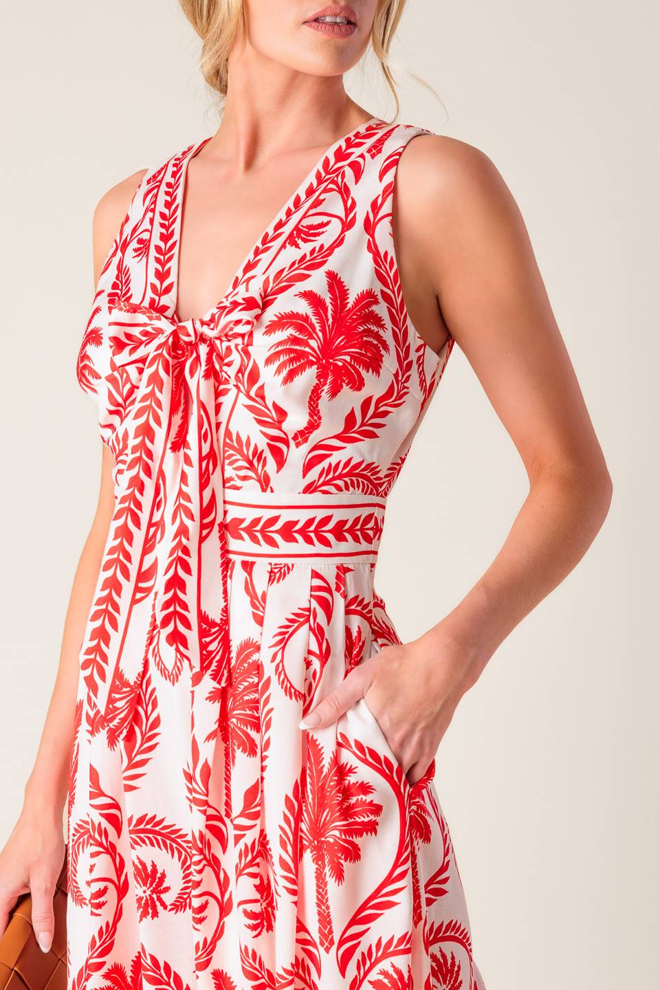 Colette Red Woven Jumpsuit