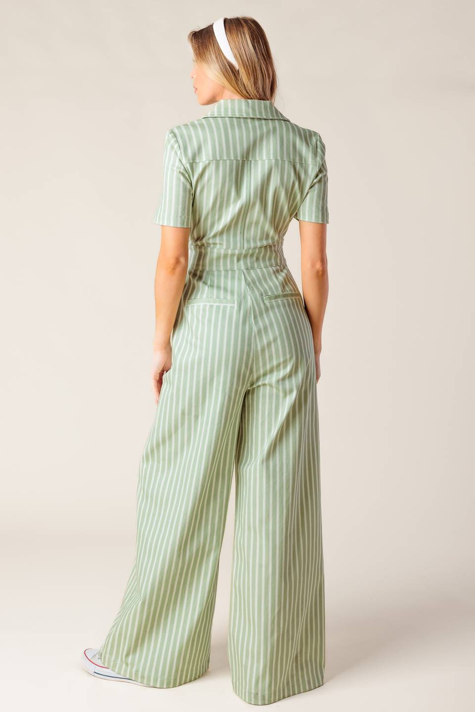 Olivia Striped Jumpsuit by Flying Tomato