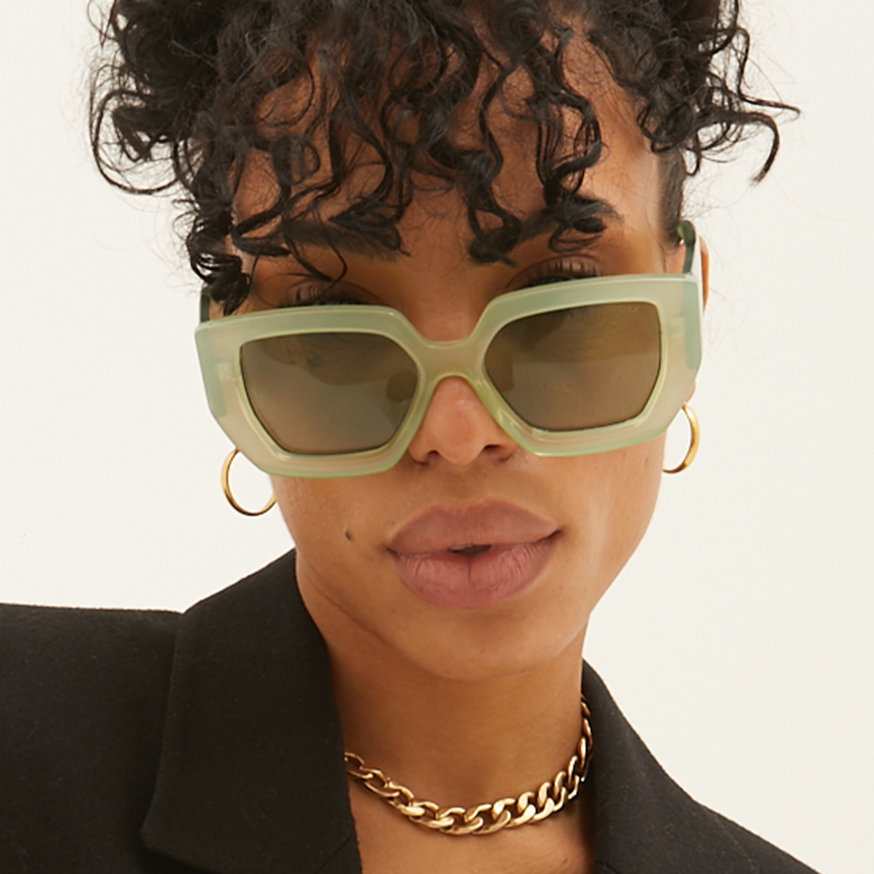 Chloe Green Oversized Sunglasses