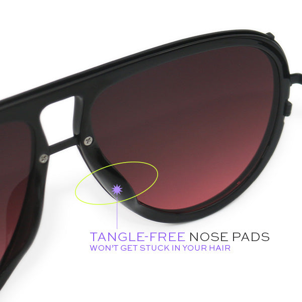 Ivy Luxe Aviator Sunglasses in Ruby