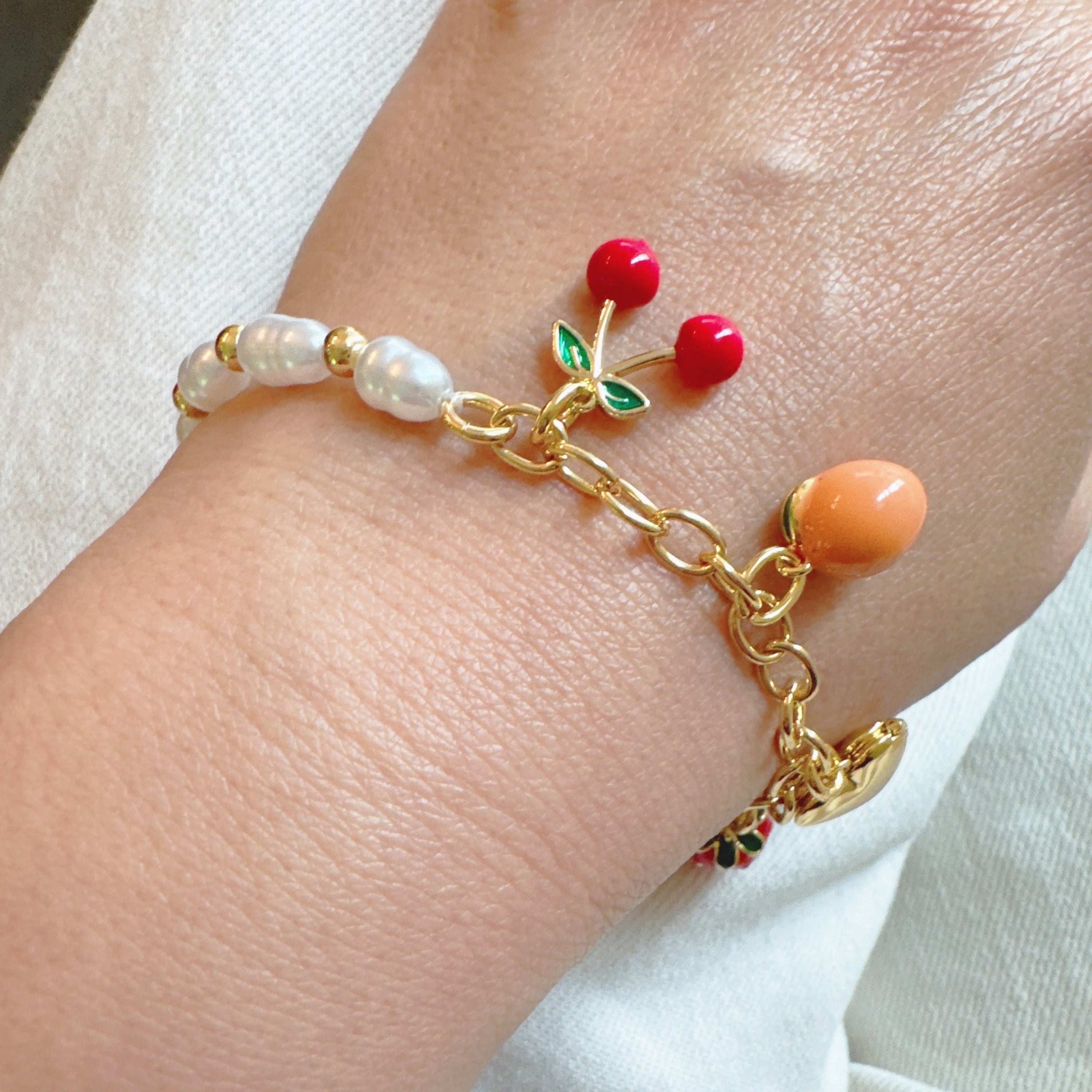 Juicy Fresh Fruit Charms Bracelet