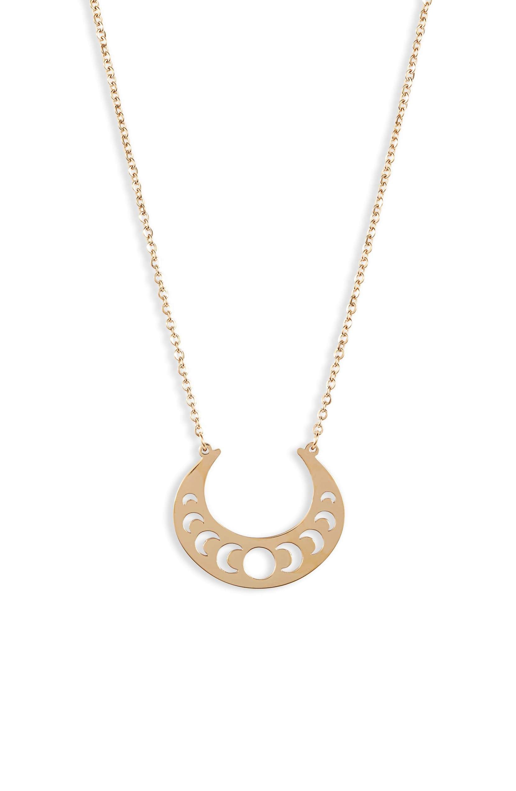 Lyra Open Crescent Necklace
