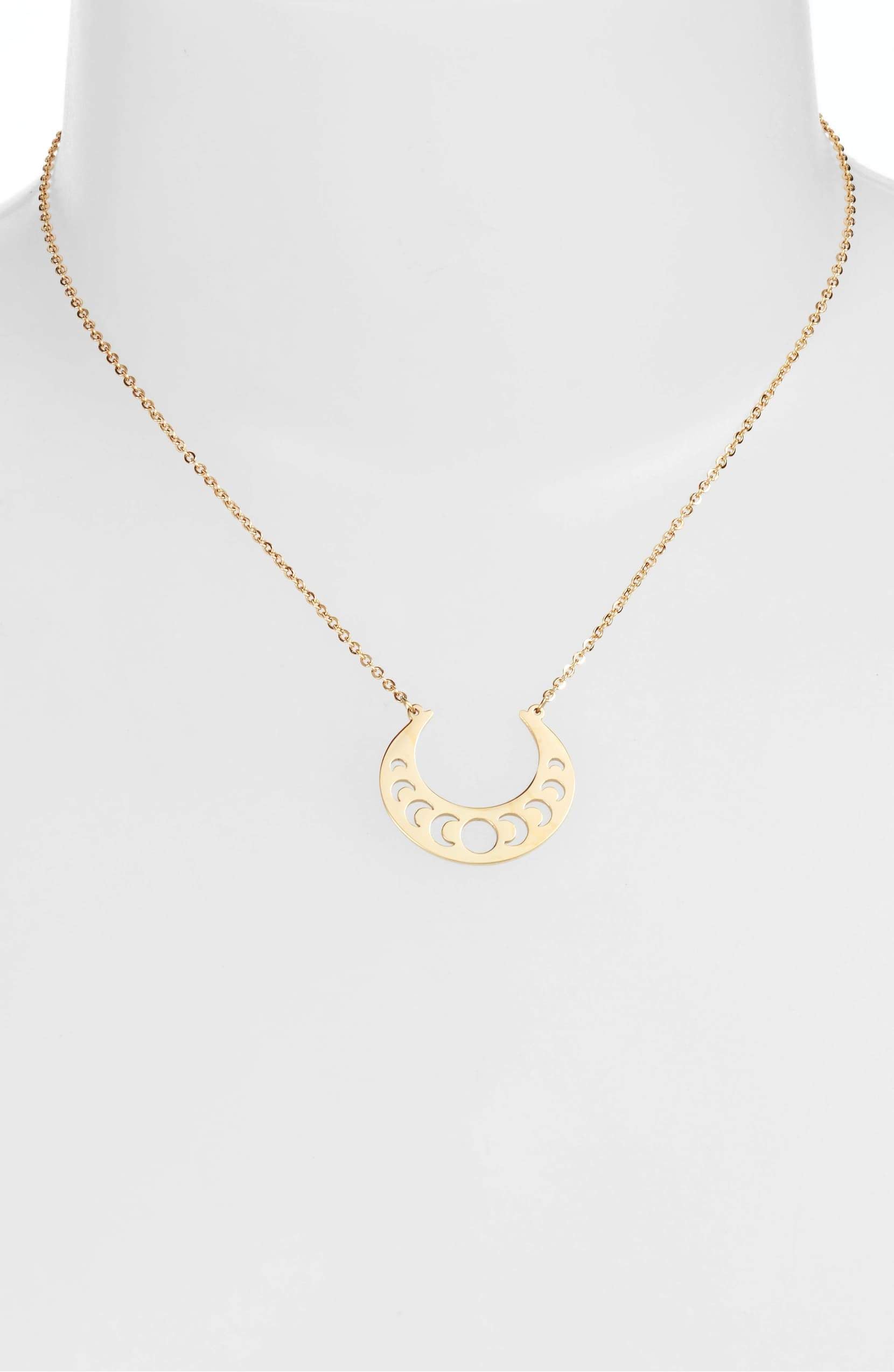 Lyra Open Crescent Necklace