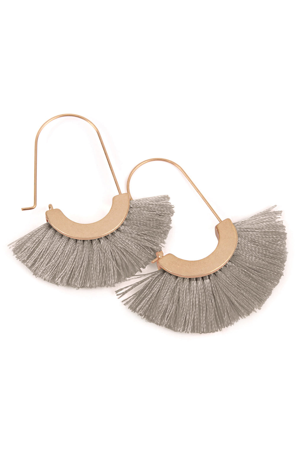 Maya Fan Shape Drop Hoop Earrings