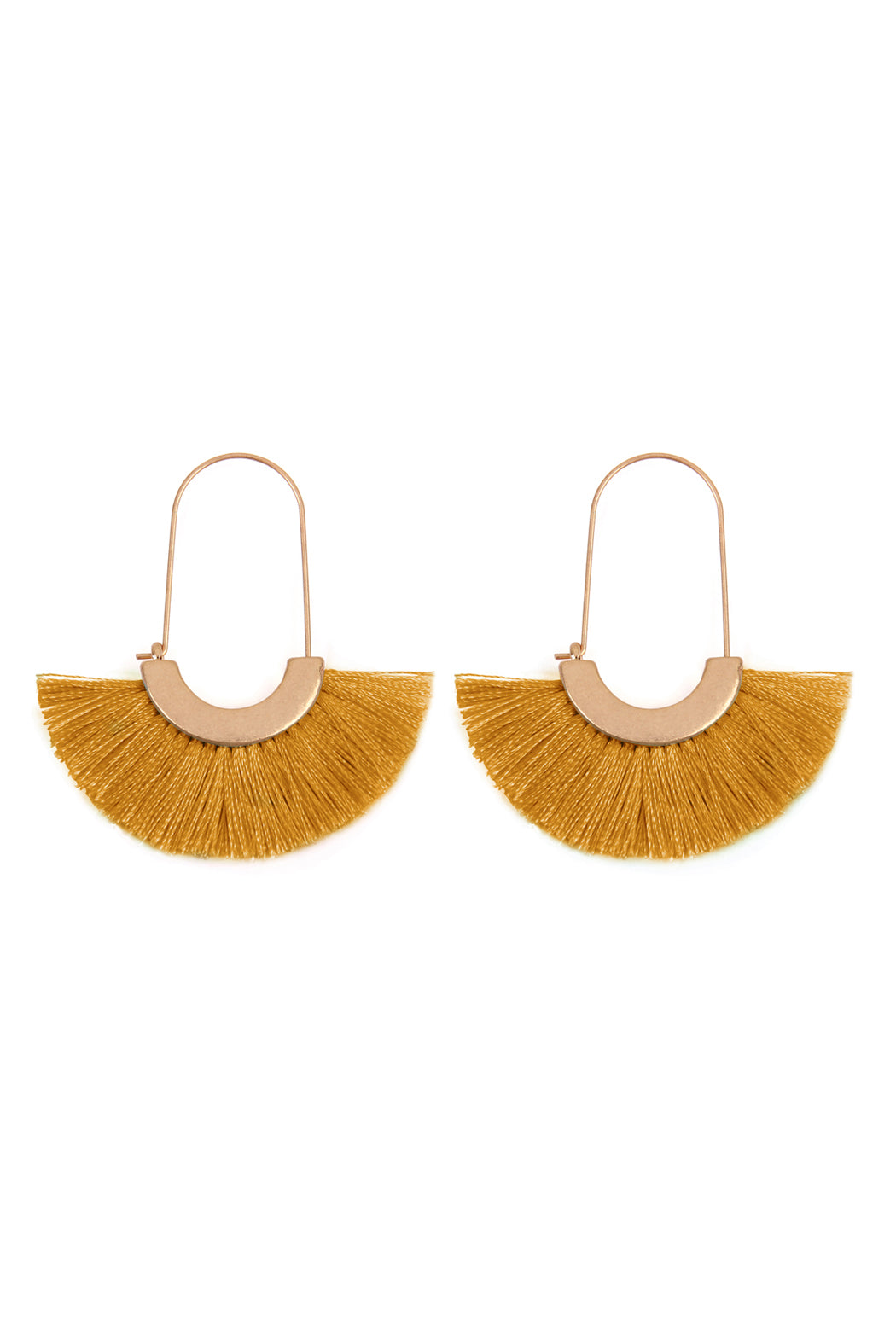 Maya Fan Shape Drop Hoop Earrings