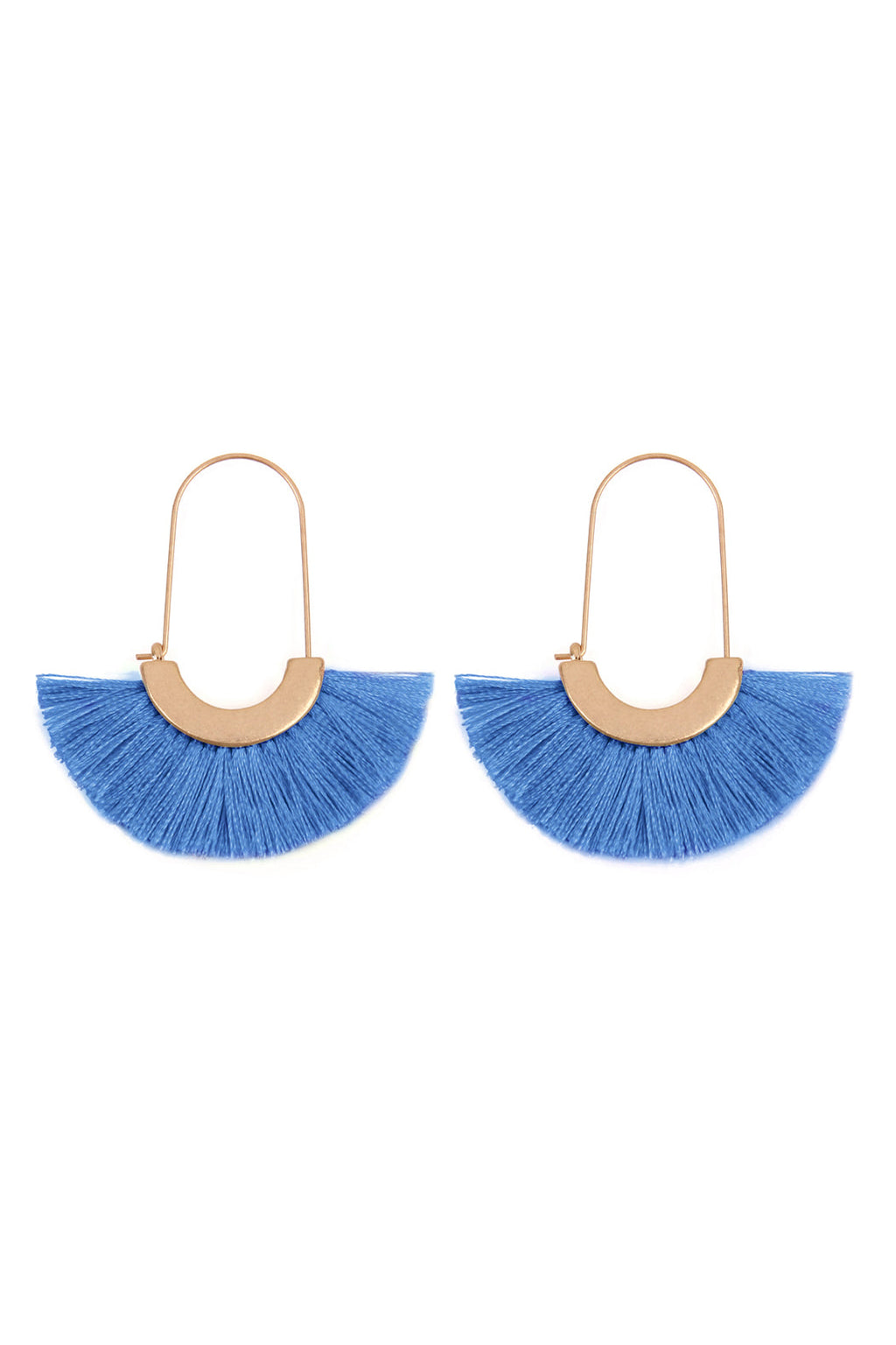 Maya Fan Shape Drop Hoop Earrings