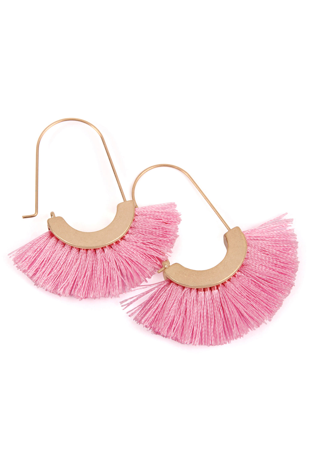 Maya Fan Shape Drop Hoop Earrings