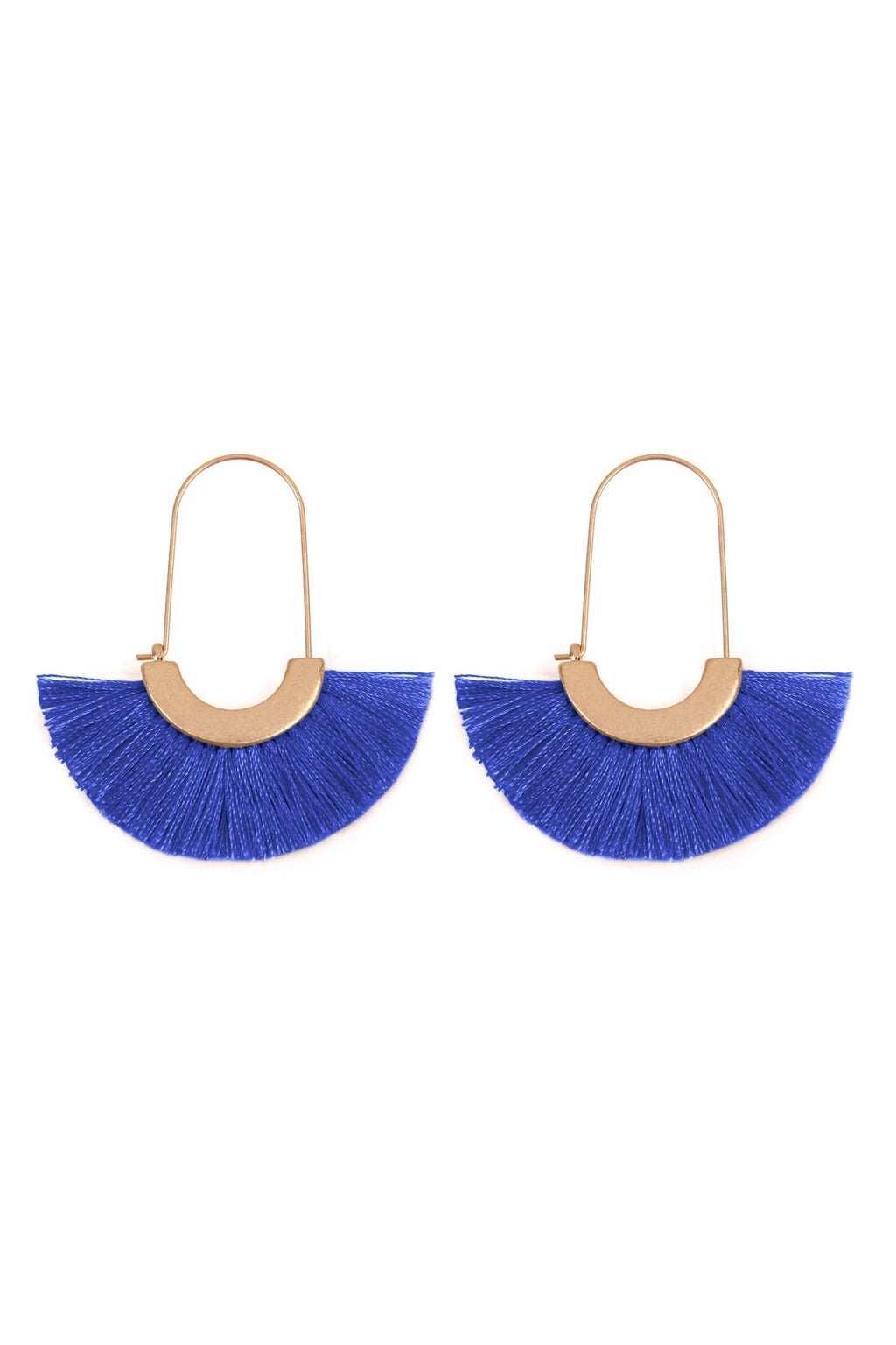 Maya Fan Shape Drop Hoop Earrings