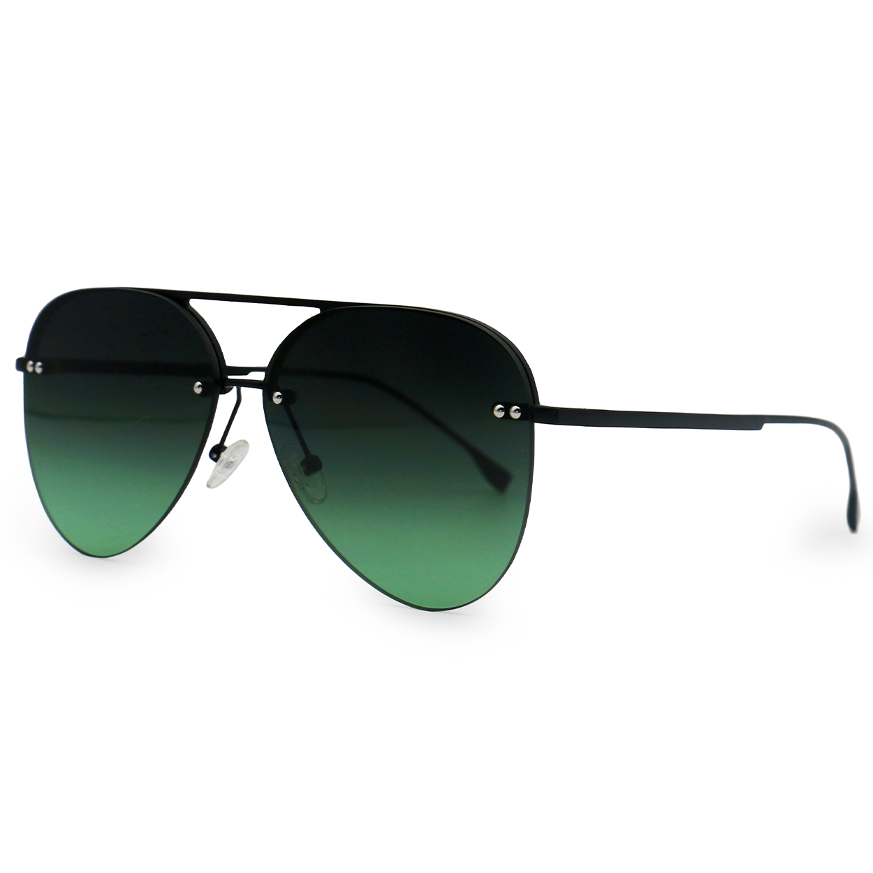 Meghann Dark Green Aviator Sunglasses