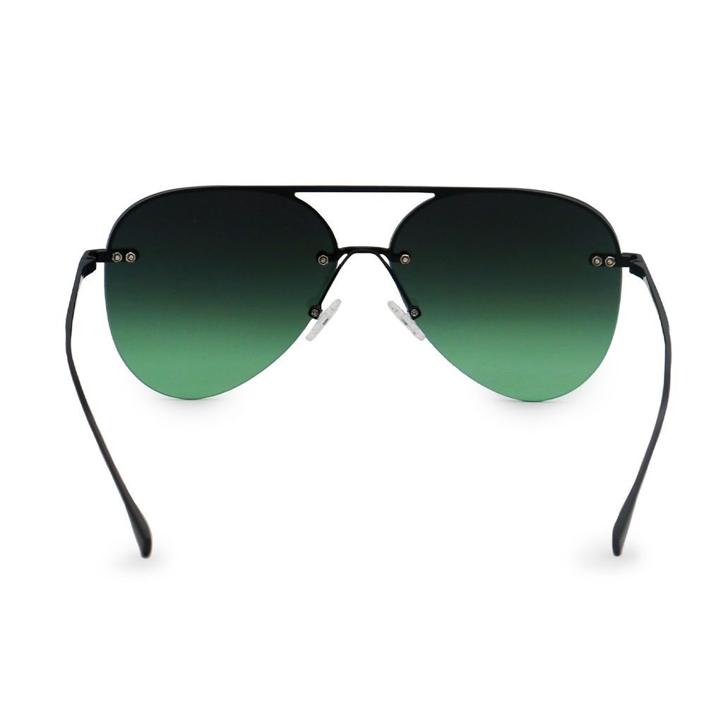 Meghann Dark Green Aviator Sunglasses