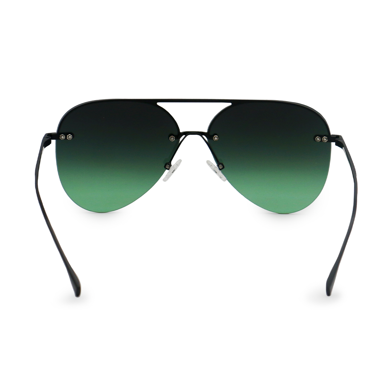 Meghann Dark Green Aviator Sunglasses