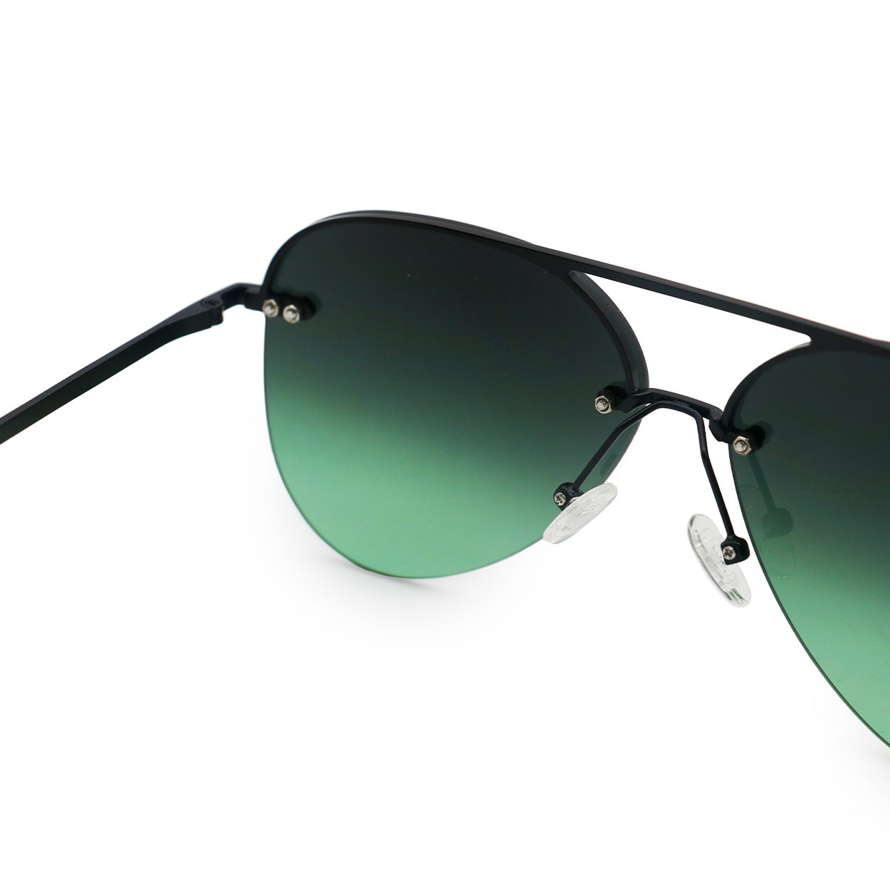 Meghann Dark Green Aviator Sunglasses
