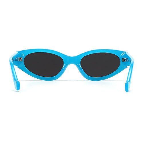 Kat x Money Moves Blue Cateye Sunglasses
