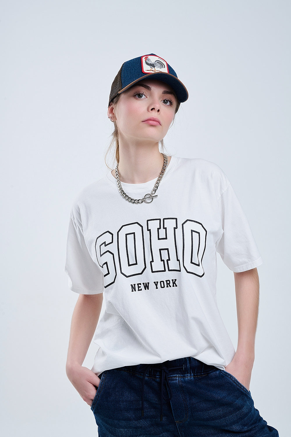 Mae Soho Glitter Graphic Tee