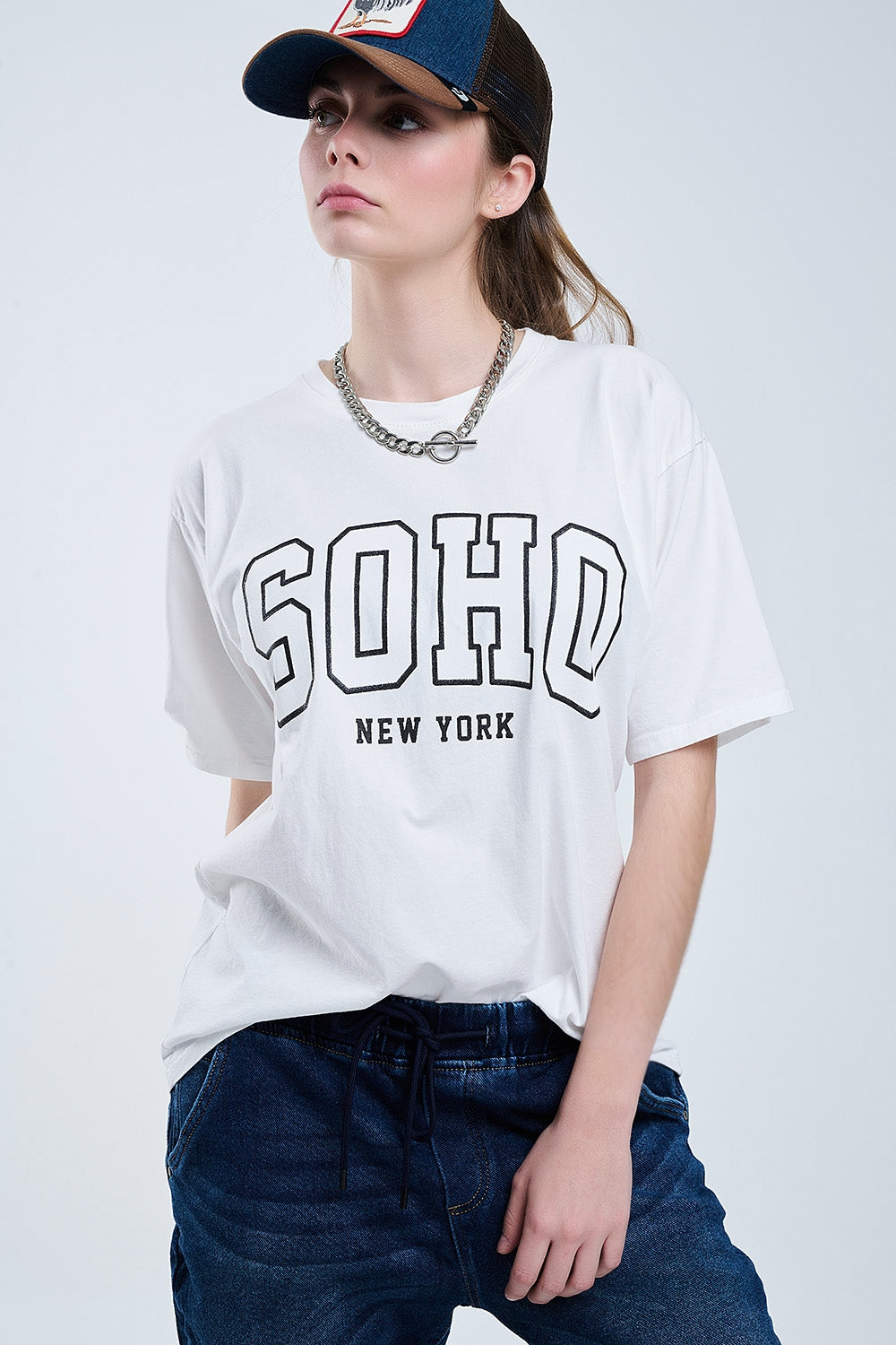 Mae Soho Glitter Graphic Tee