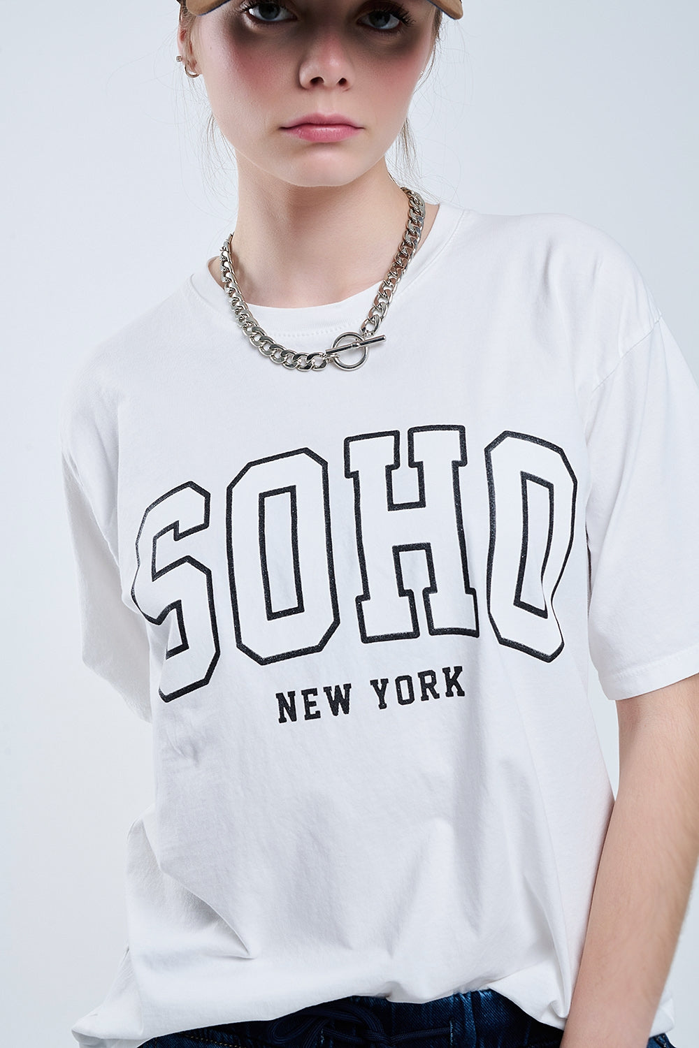 Mae Soho Glitter Graphic Tee