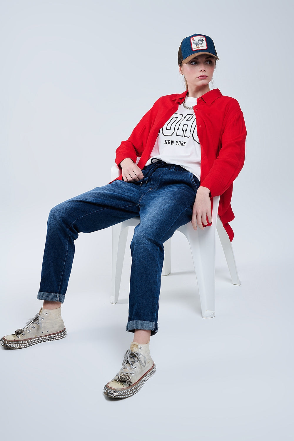 Mae Soho Glitter Graphic Tee