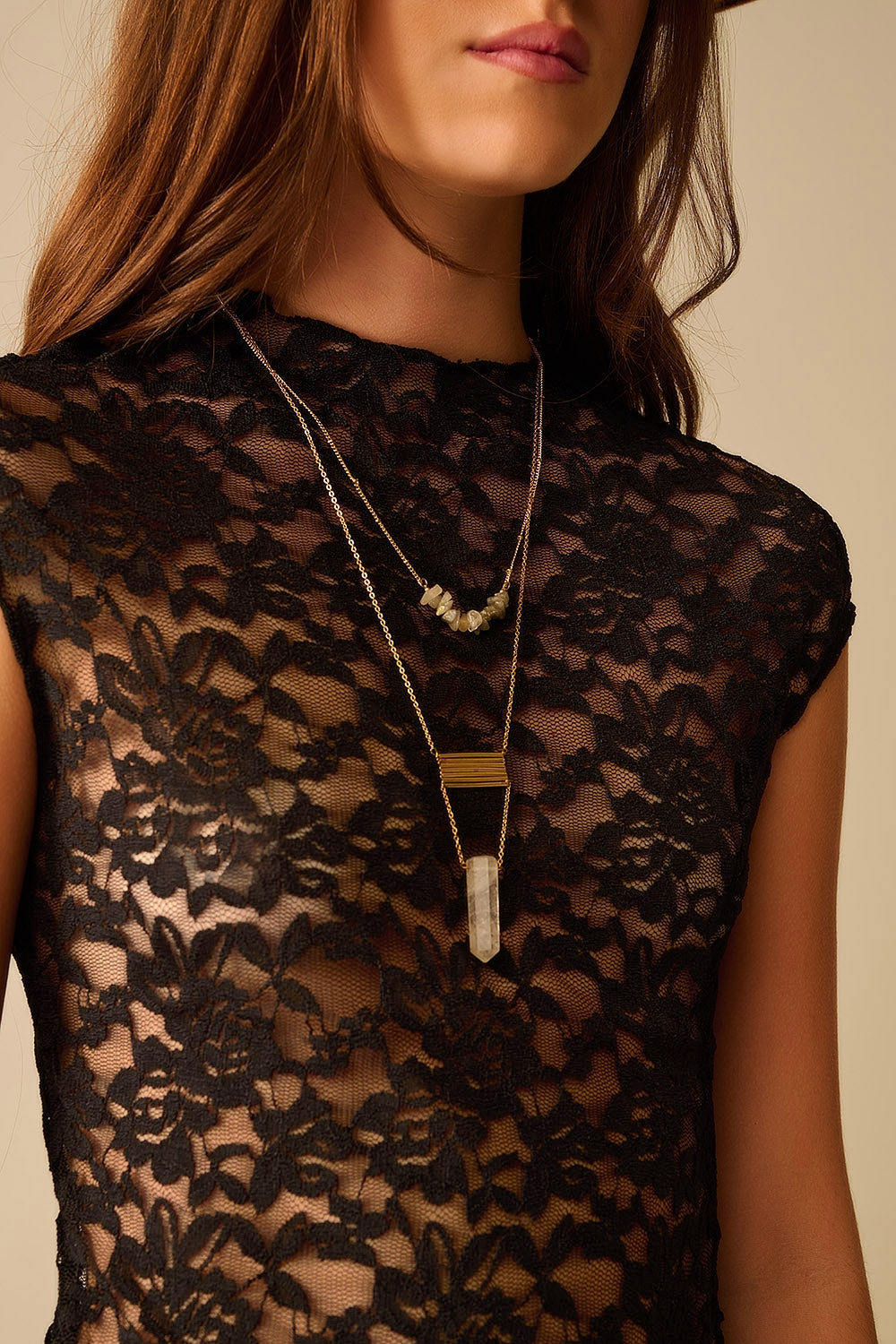 Sonja Sheer Floral Lace Blouse